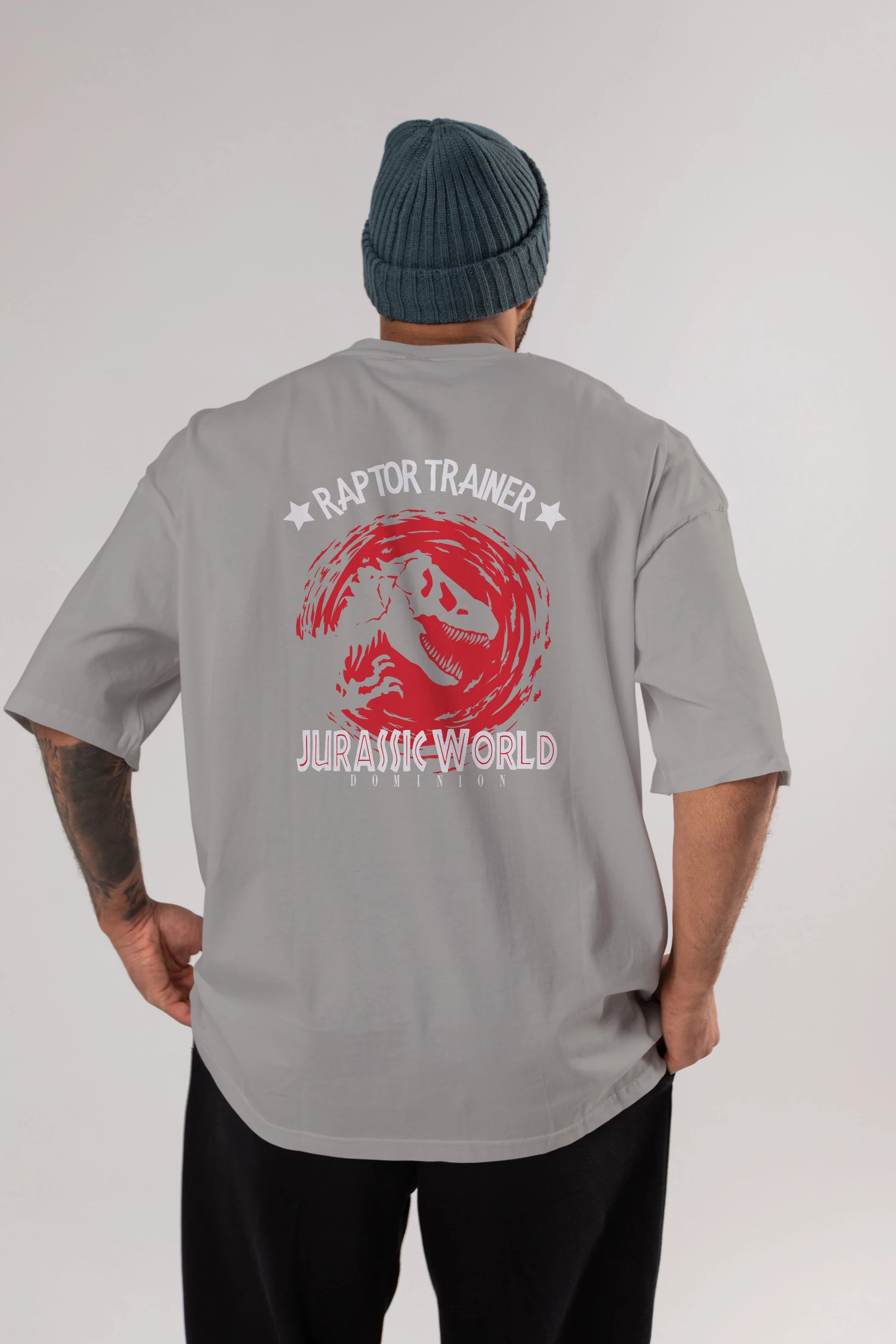 Jurassic Park (3) Arka Baskılı Oversize t-shirt Erkek Kadın Unisex %100 Pamuk Bisiklet Yaka tişort