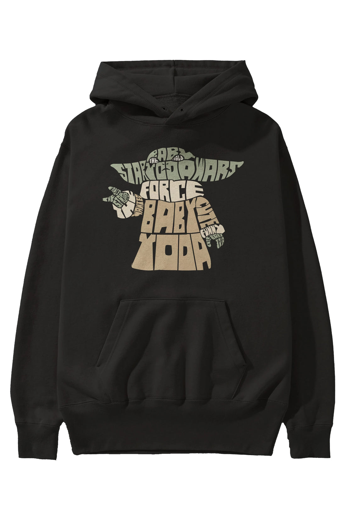 Baby Yoda Ön Baskılı Hoodie Oversize Kapüşonlu Sweatshirt Erkek Kadın Unisex
