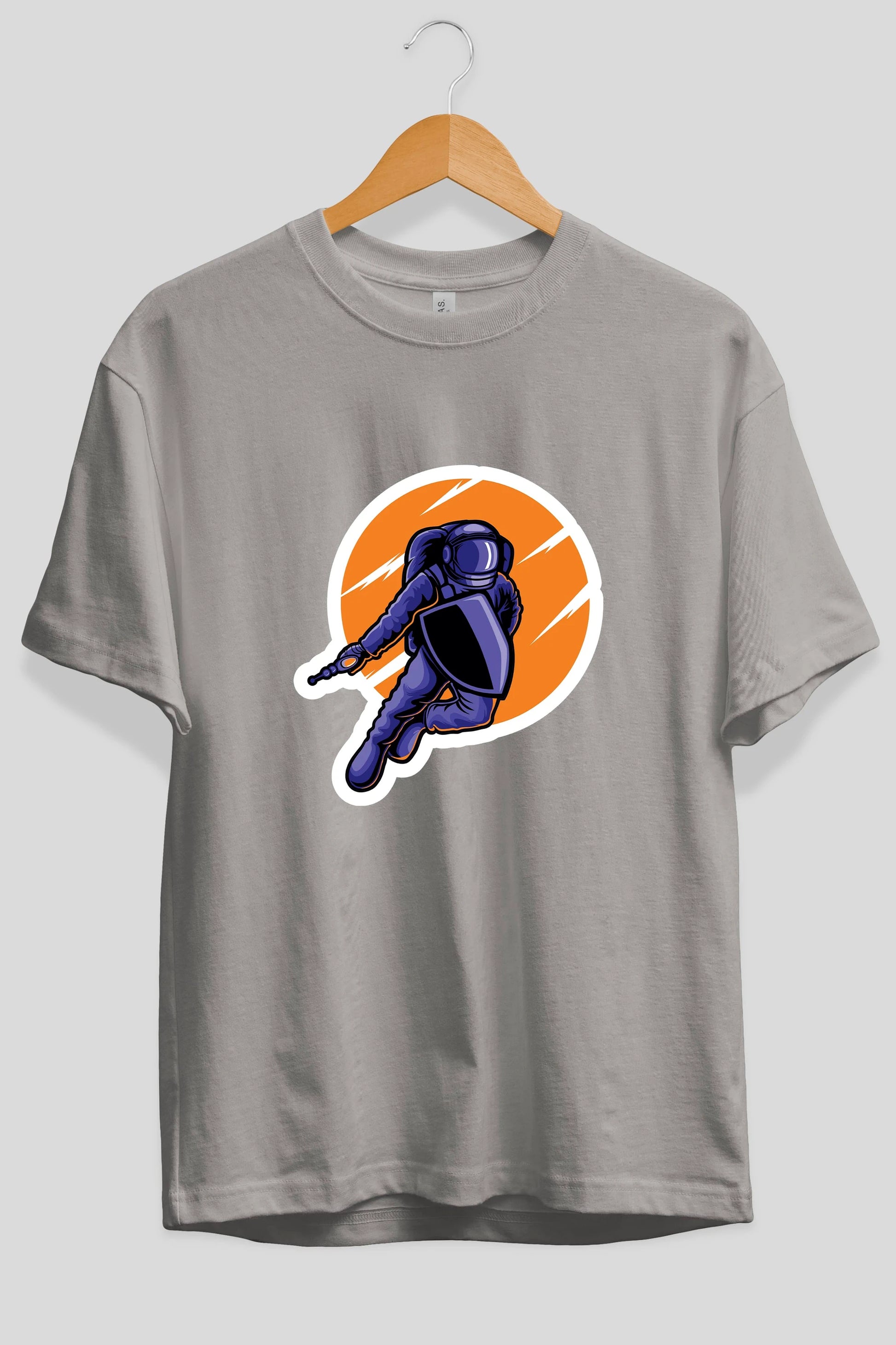 Astro Wars Sticker Ön Baskılı Oversize t-shirt Erkek Kadın Unisex