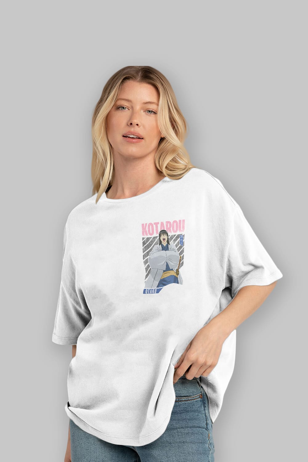 Kotarou Katsura GINTAMA 1 Ön Sol Baskılı Oversize t-shirt Erkek Kadın Unisex %100 Pamuk Bisiklet Yaka tişort