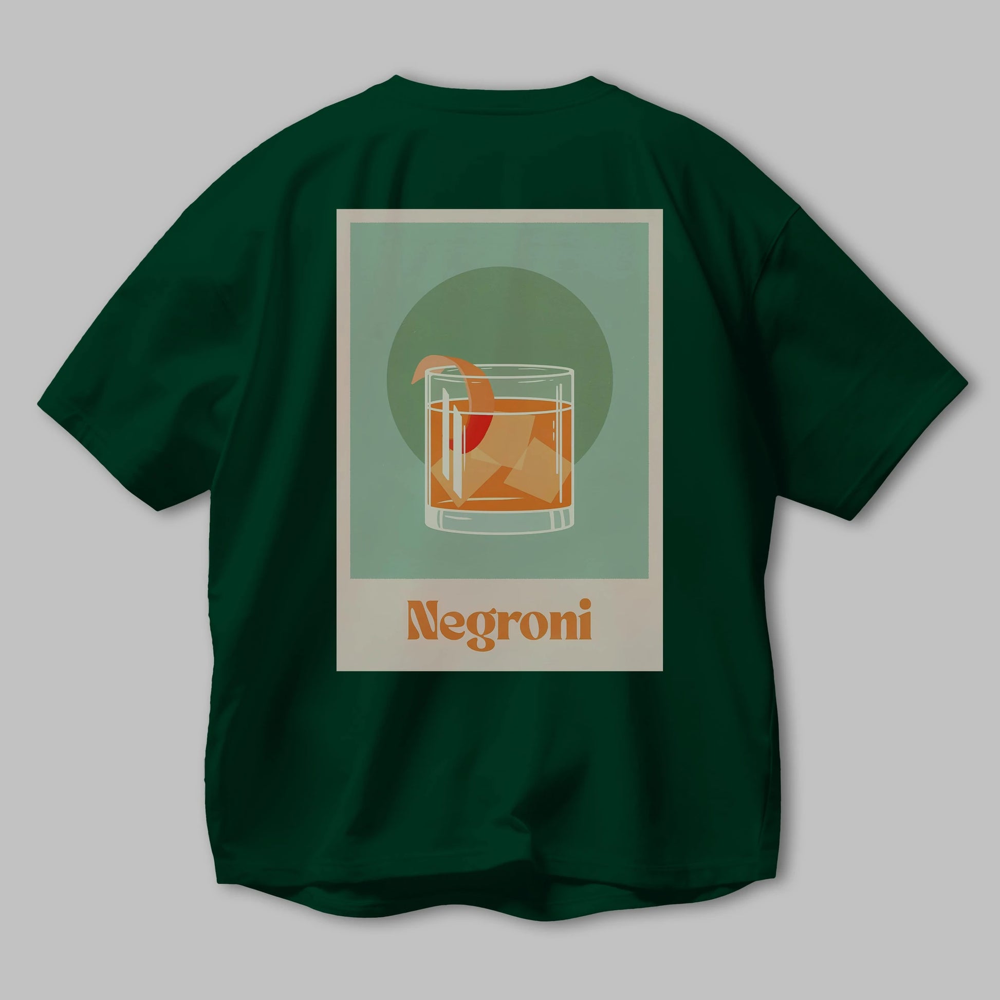 Negroni 5 Arka Baskılı Oversize t-shirt Erkek Kadın Unisex %100 Pamuk Bisiklet Yaka tişort