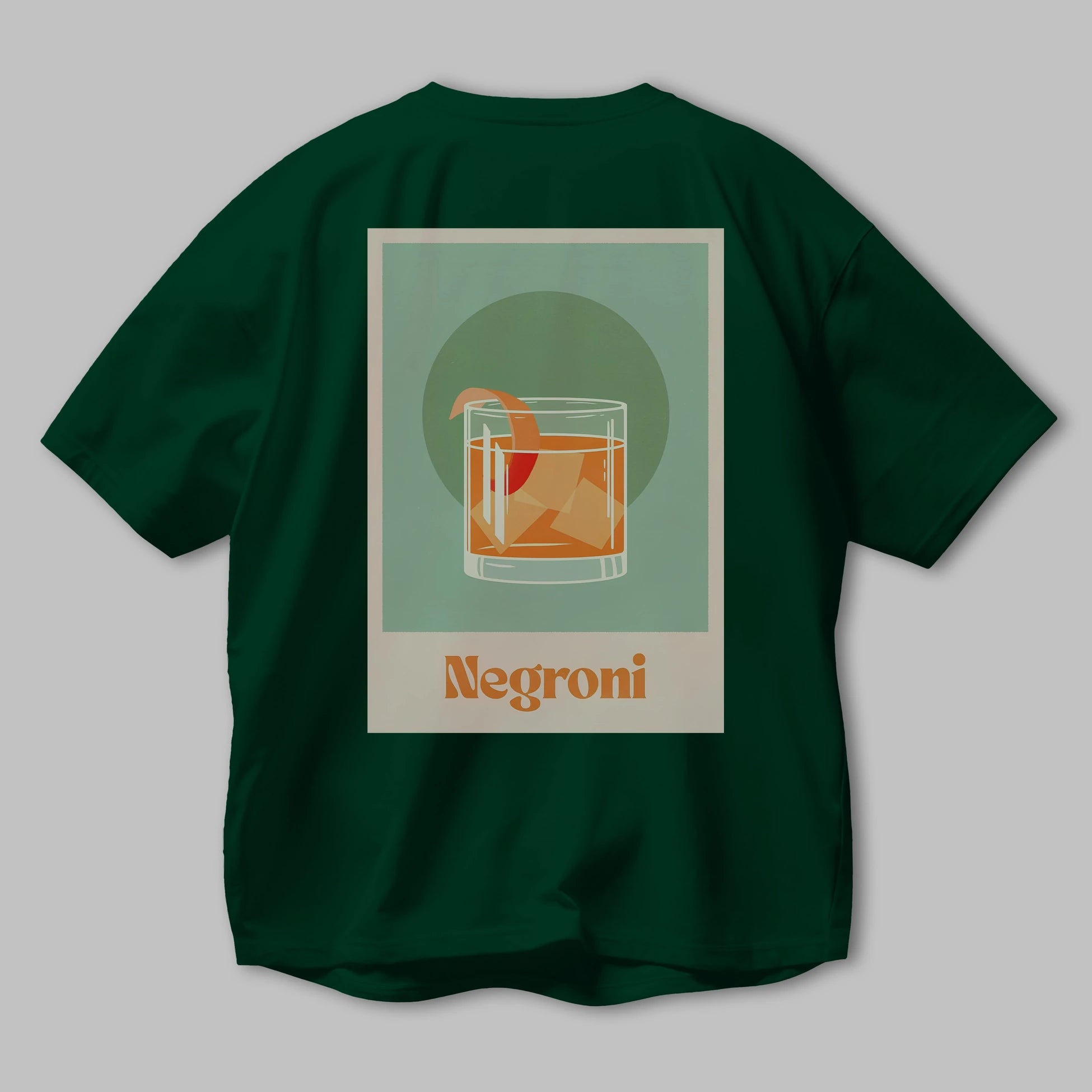 Negroni 5 Arka Baskılı Oversize t-shirt Erkek Kadın Unisex %100 Pamuk Bisiklet Yaka tişort