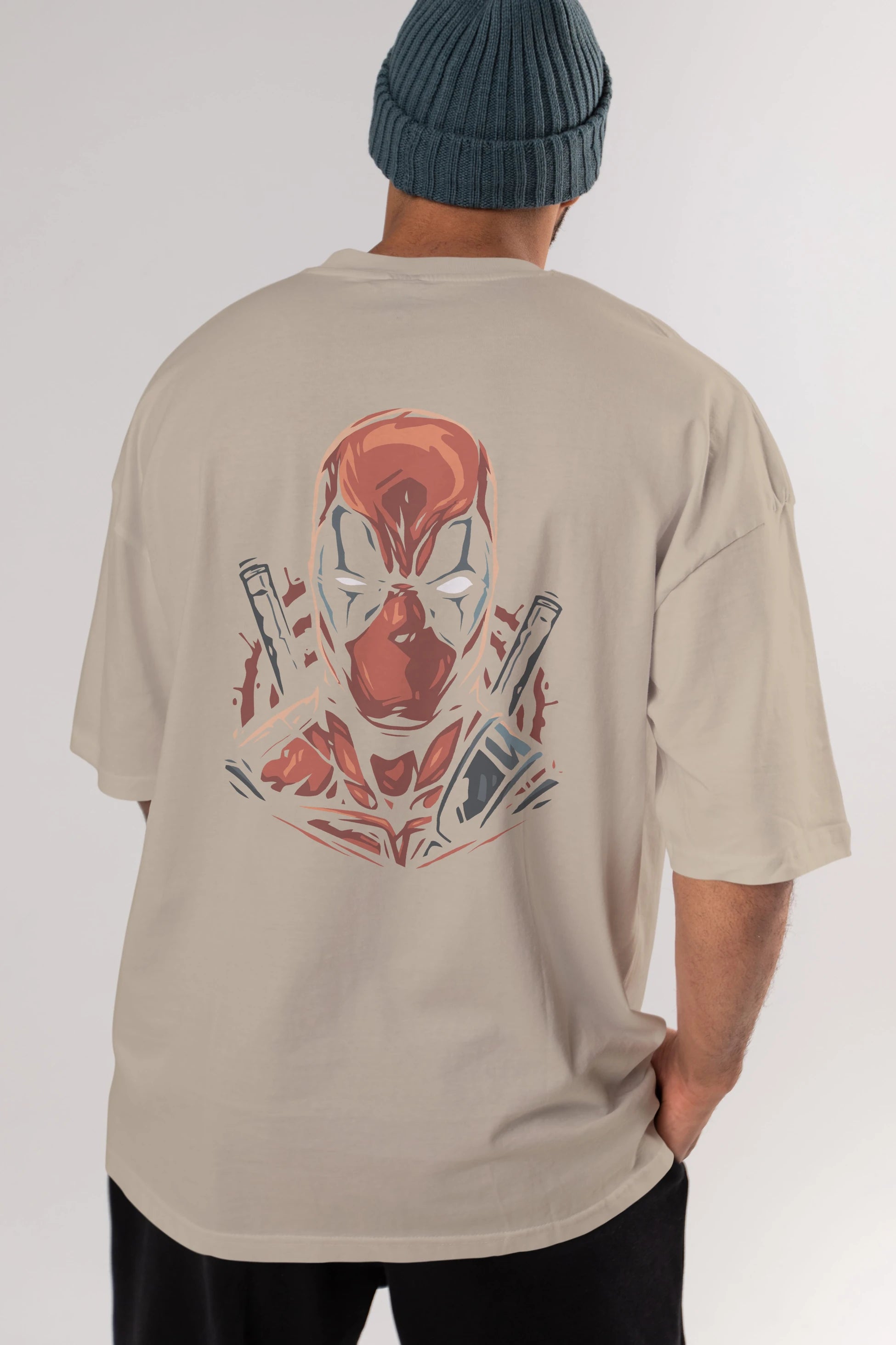 Deadpool (10) Arka Baskılı Oversize t-shirt Erkek Kadın Unisex %100 Pamuk Bisiklet Yaka tişort