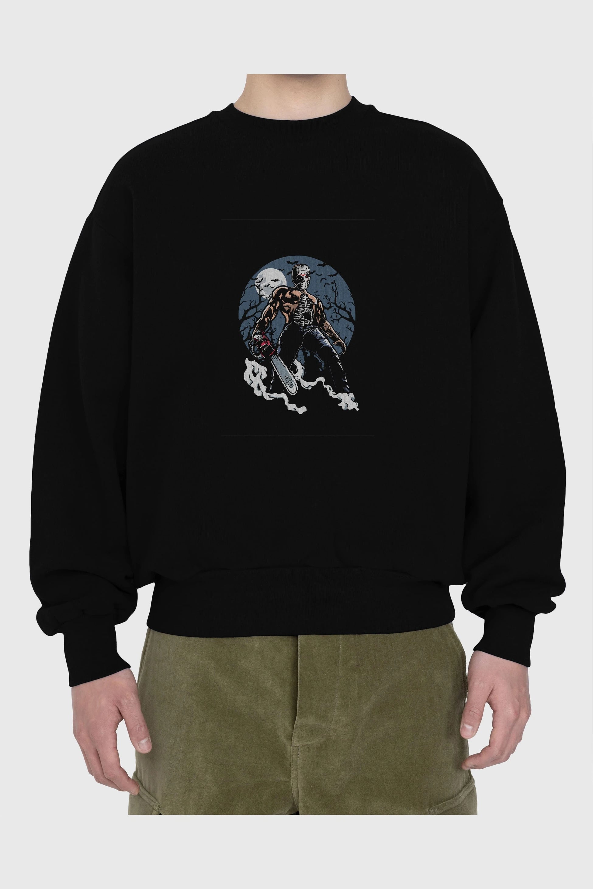 Evil Killer Ön Baskılı Oversize Sweatshirt Erkek Kadın Unisex