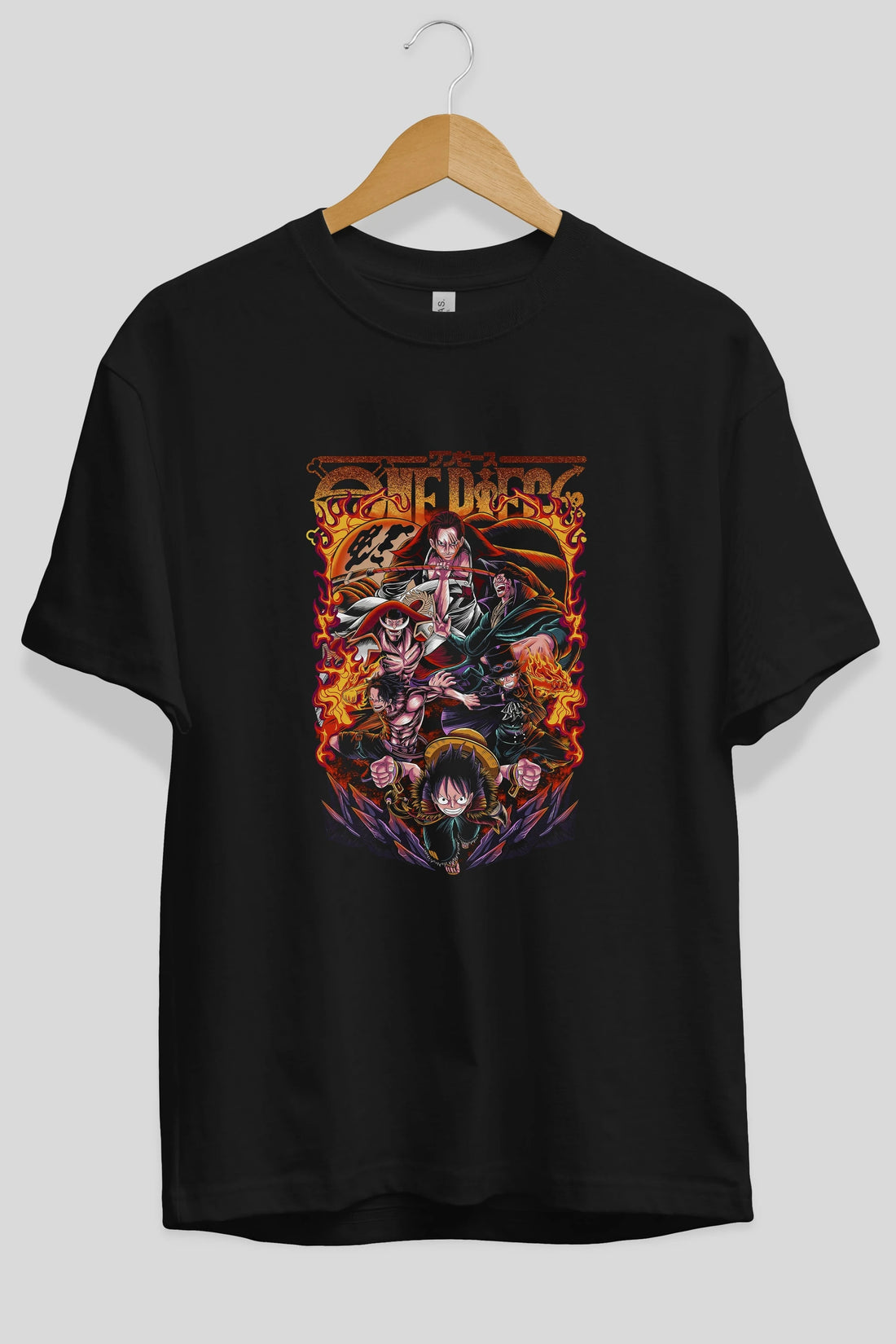 ONE PIECE (3) Anime Ön Baskılı Oversize t-shirt %100 pamuk Erkek Kadın Unisex