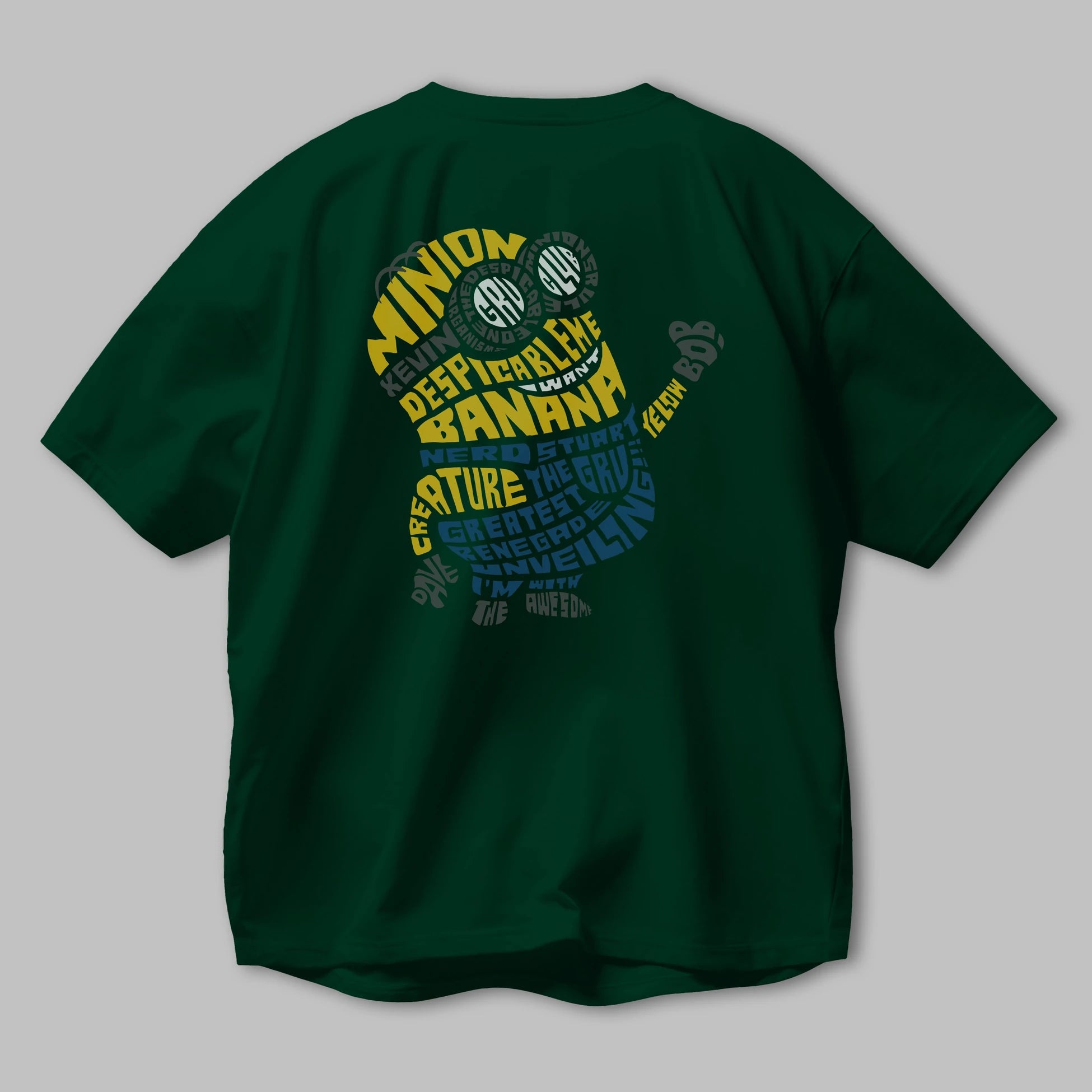 Minion Arka Baskılı Oversize t-shirt %100 pamuk Erkek Kadın Unisex