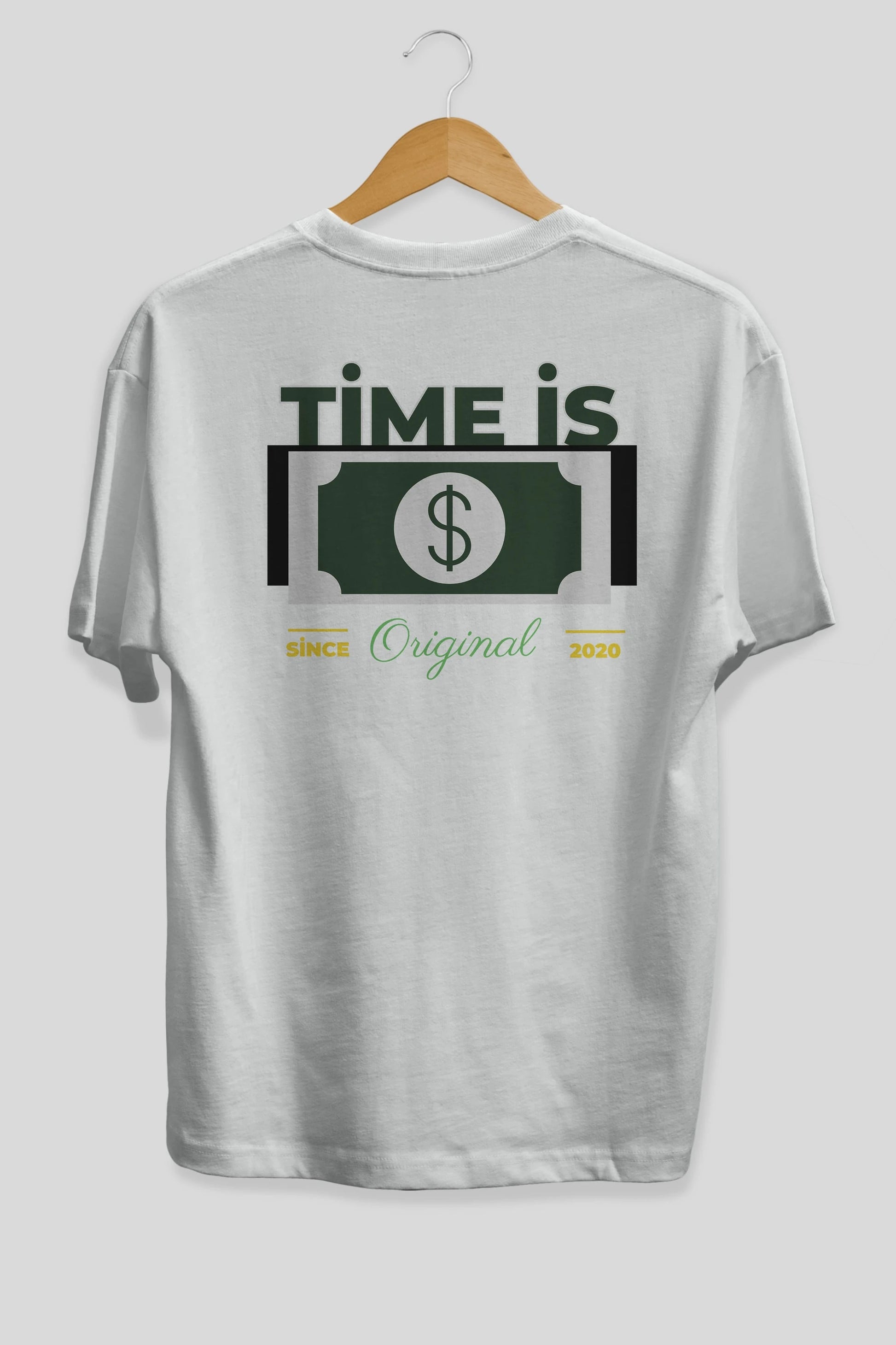 Time is Original Arka Baskılı Oversize t-shirt Erkek Kadın Unisex