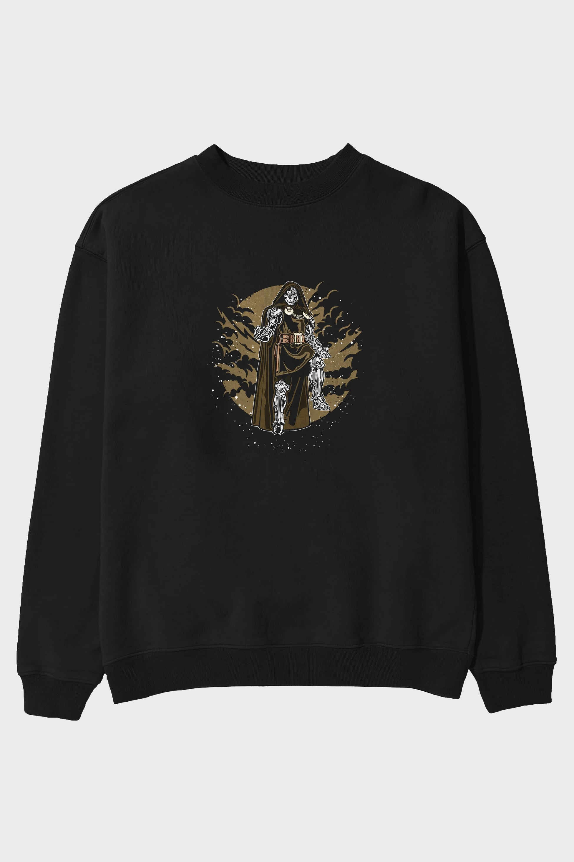 DOCTER DOOM Ön Baskılı Oversize Sweatshirt Erkek Kadın Unisex