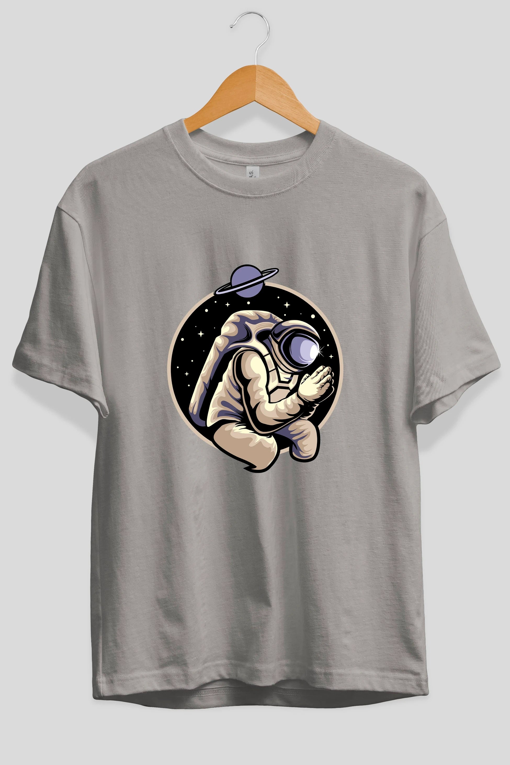 Astronaut Praying Ön Baskılı Oversize t-shirt Erkek Kadın Unisex