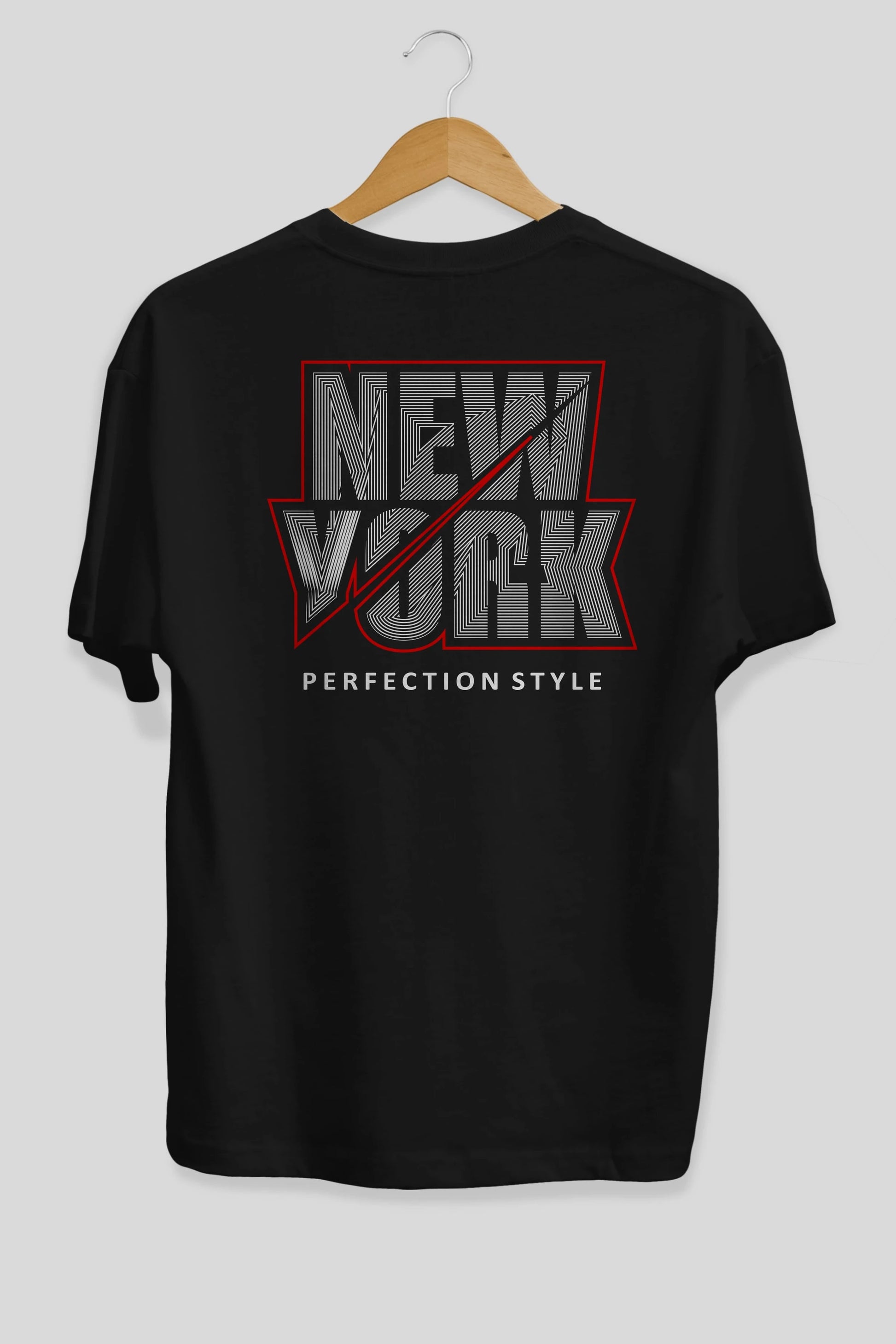 New York Perfection Style Arka Baskılı Oversize t-shirt Erkek Kadın Unisex