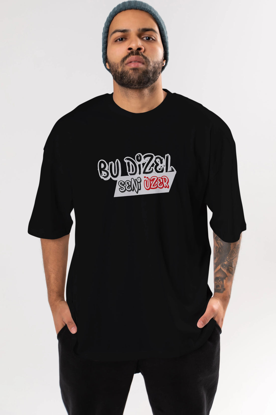 Bu Dizel Seni Üzer Ön Baskılı Oversize t-shirt %100 pamuk Erkek Kadın Unisex