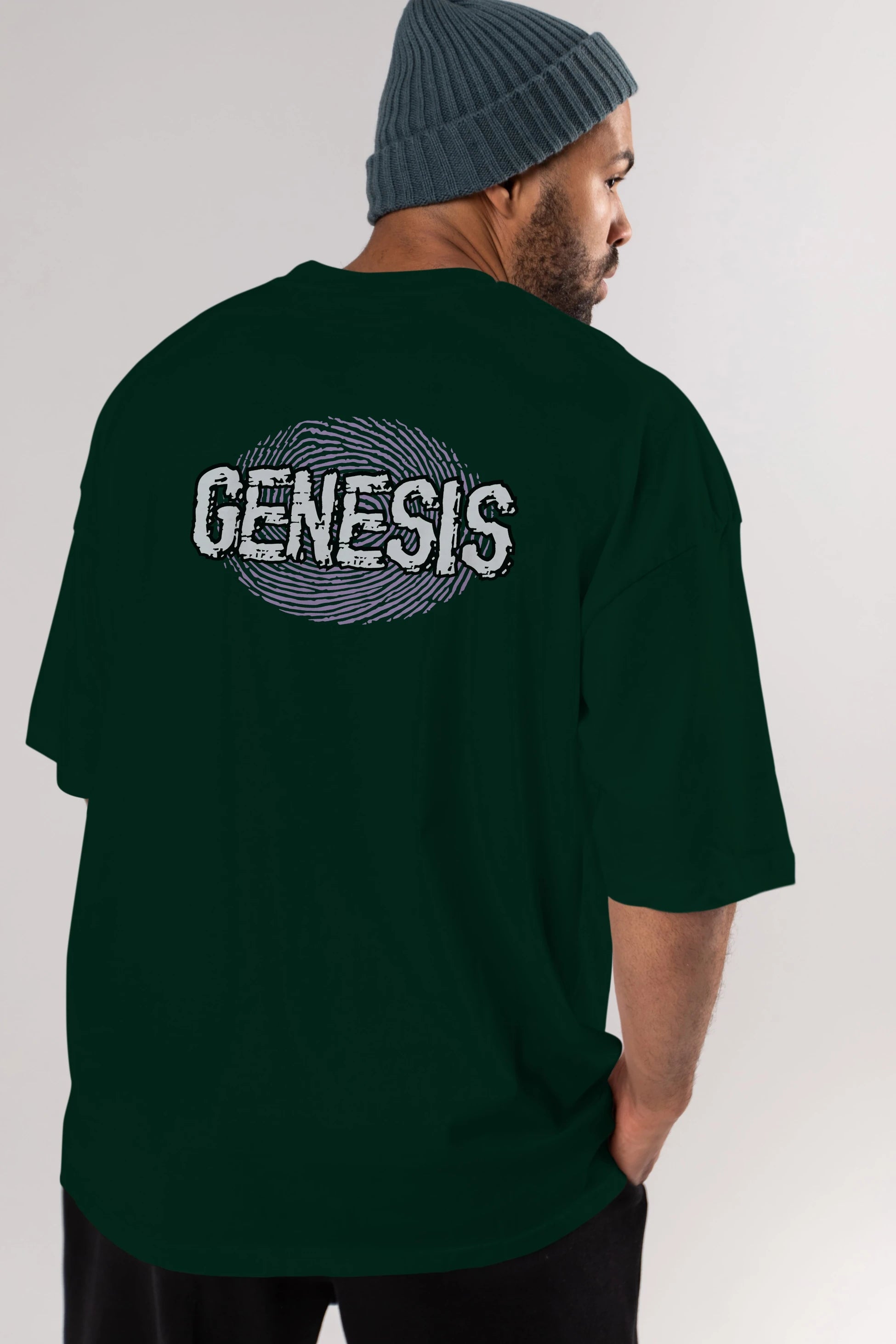 Genesis Arka Baskılı Oversize t-shirt Erkek Kadın Unisex