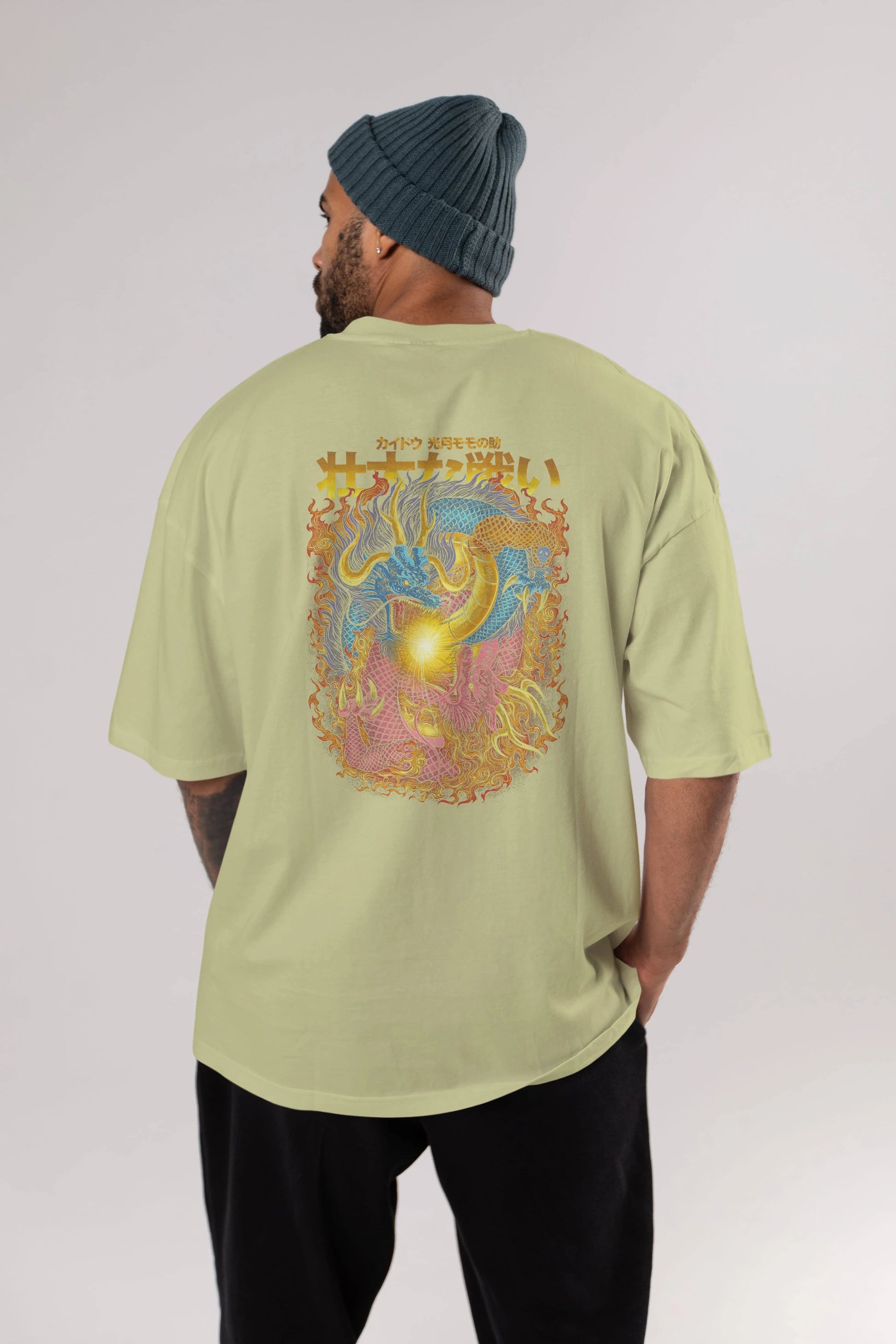 ONE PIECE (4) Anime Arka Baskılı Oversize t-shirt Erkek Kadın Unisex