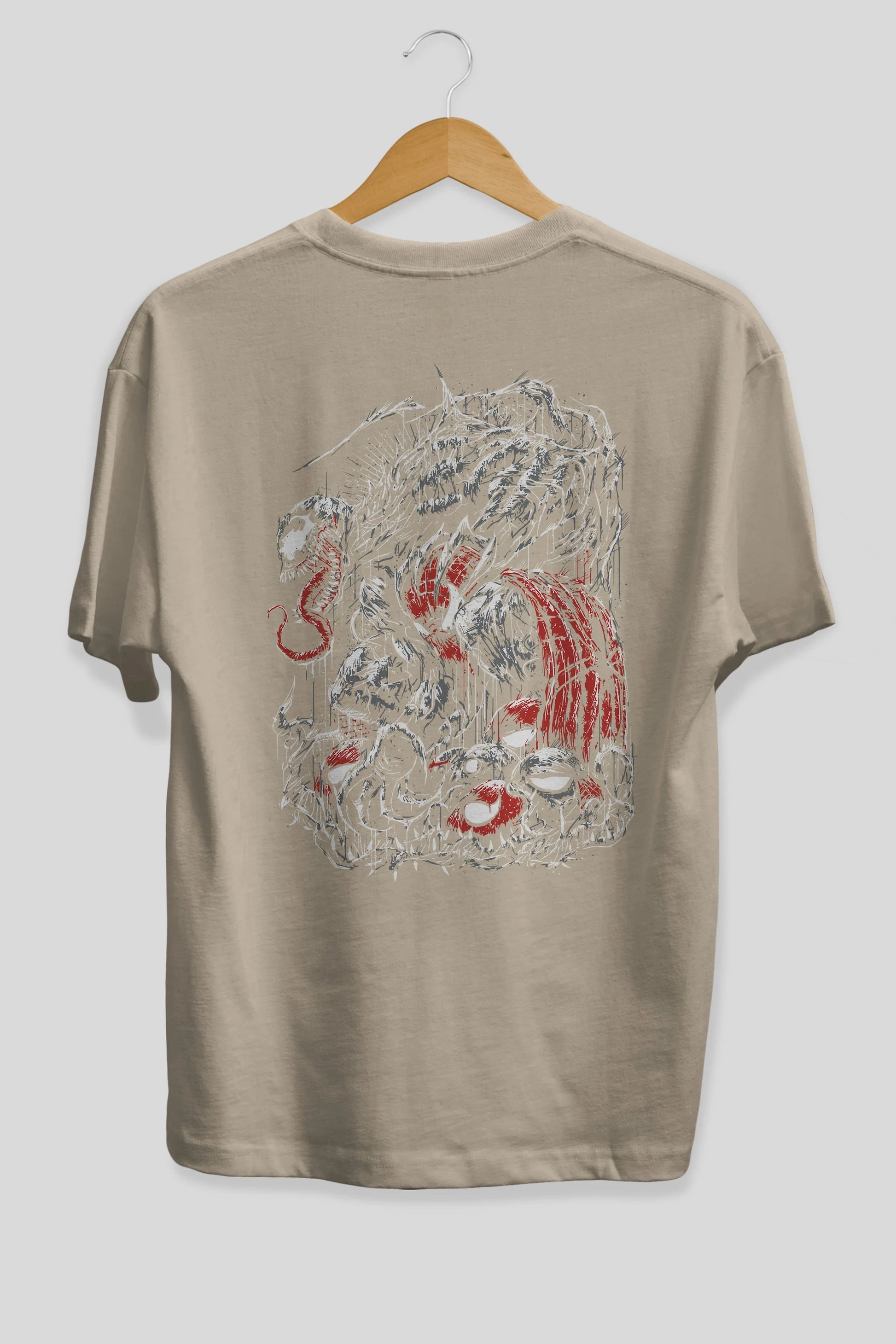 Venom (14) Arka Baskılı Oversize t-shirt Erkek Kadın Unisex %100 Pamuk Bisiklet Yaka tişort