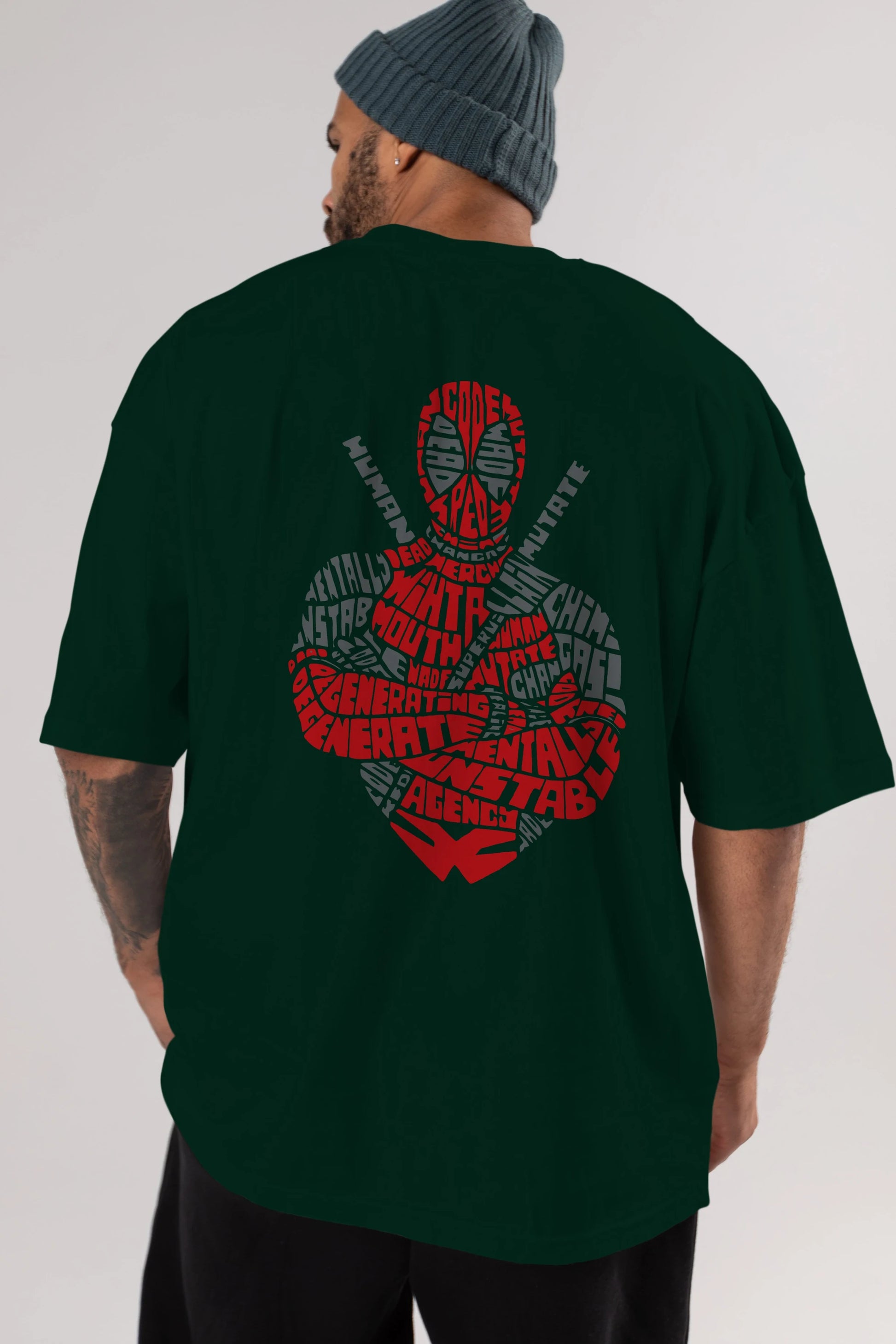Deadpool (16) Arka Baskılı Oversize t-shirt Erkek Kadın Unisex %100 Pamuk Bisiklet Yaka tişort