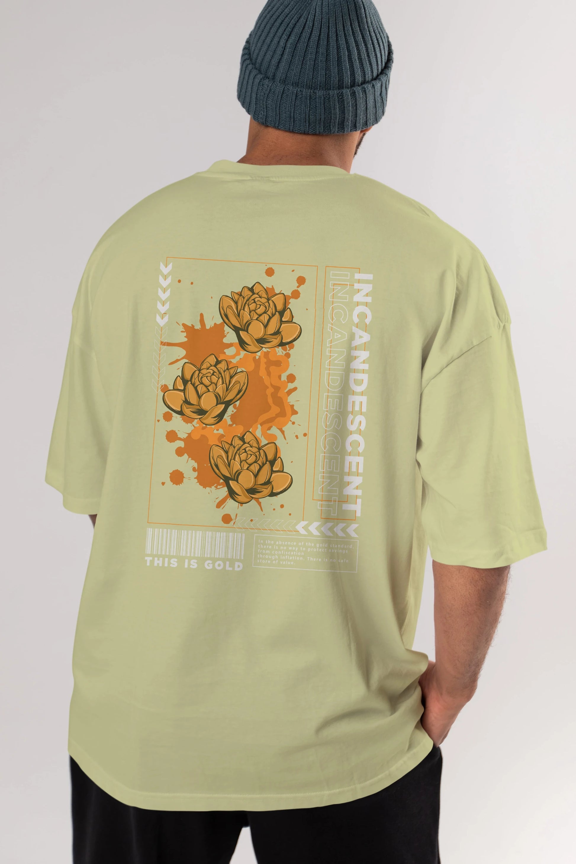 Incandescent Arka Baskılı Oversize t-shirt Erkek Kadın Unisex