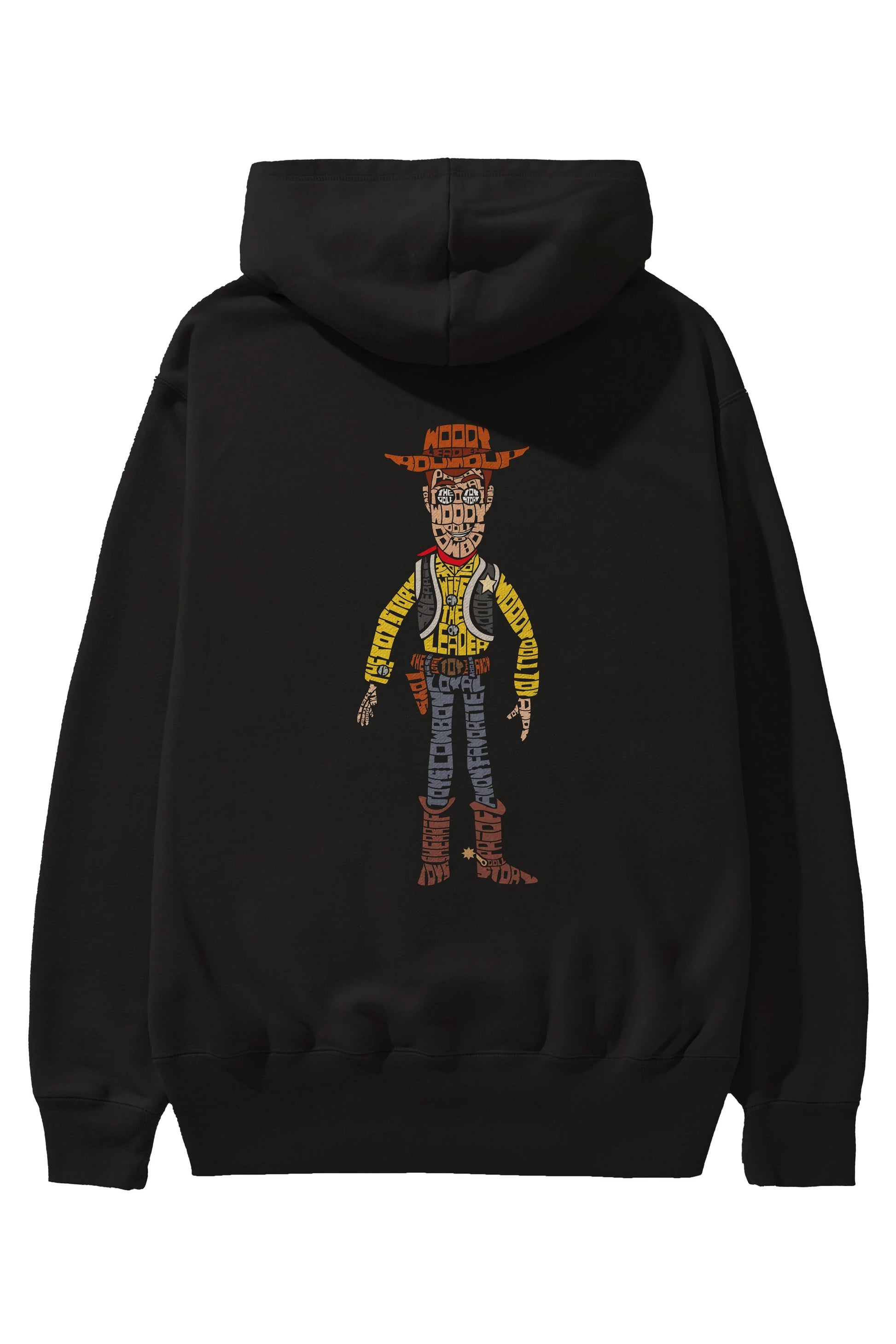 Woody Arka Baskılı Hoodie Oversize Kapüşonlu Sweatshirt Erkek Kadın Unisex