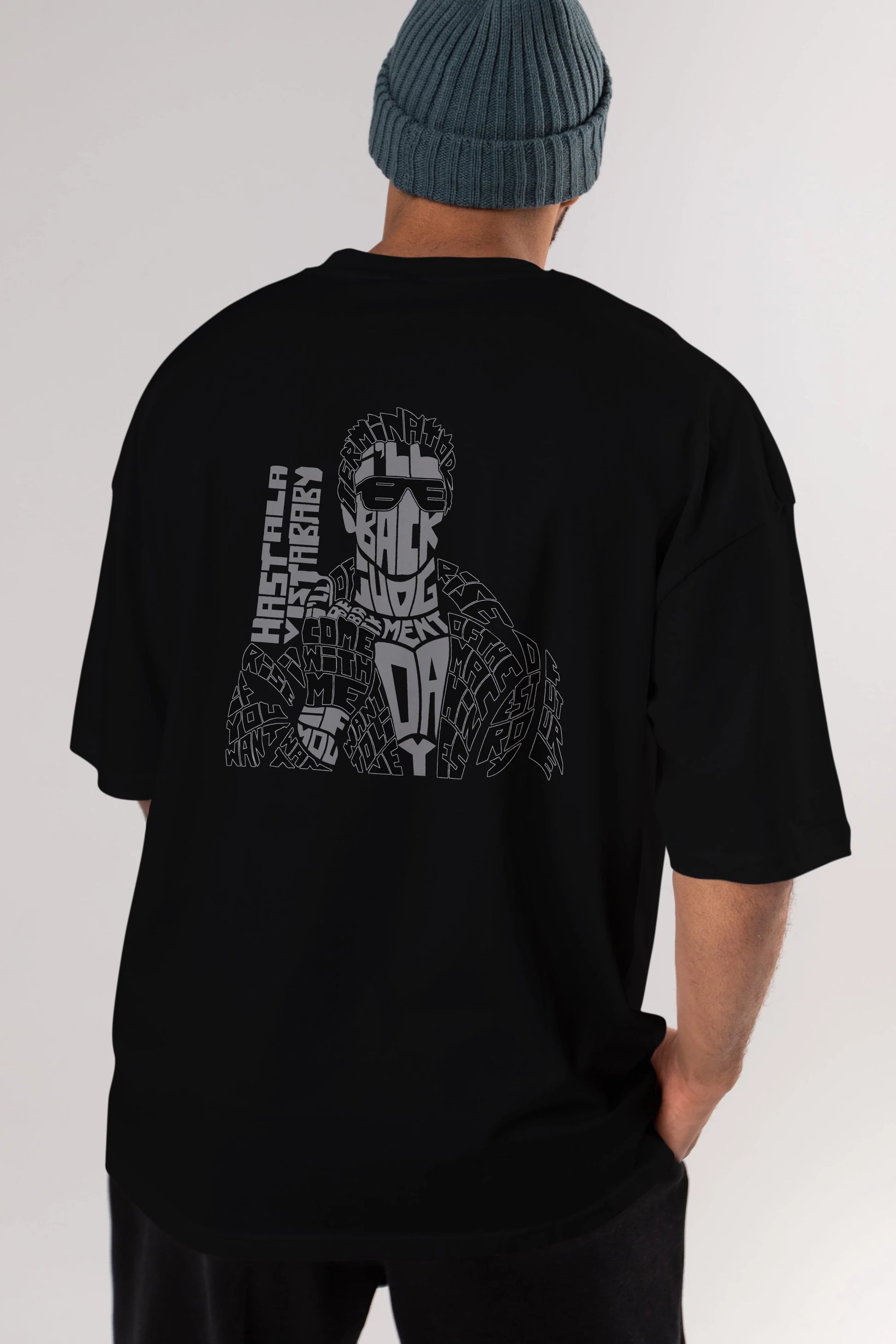 I_ll Be Back Arka Baskılı Oversize t-shirt %100 pamuk Erkek Kadın Unisex