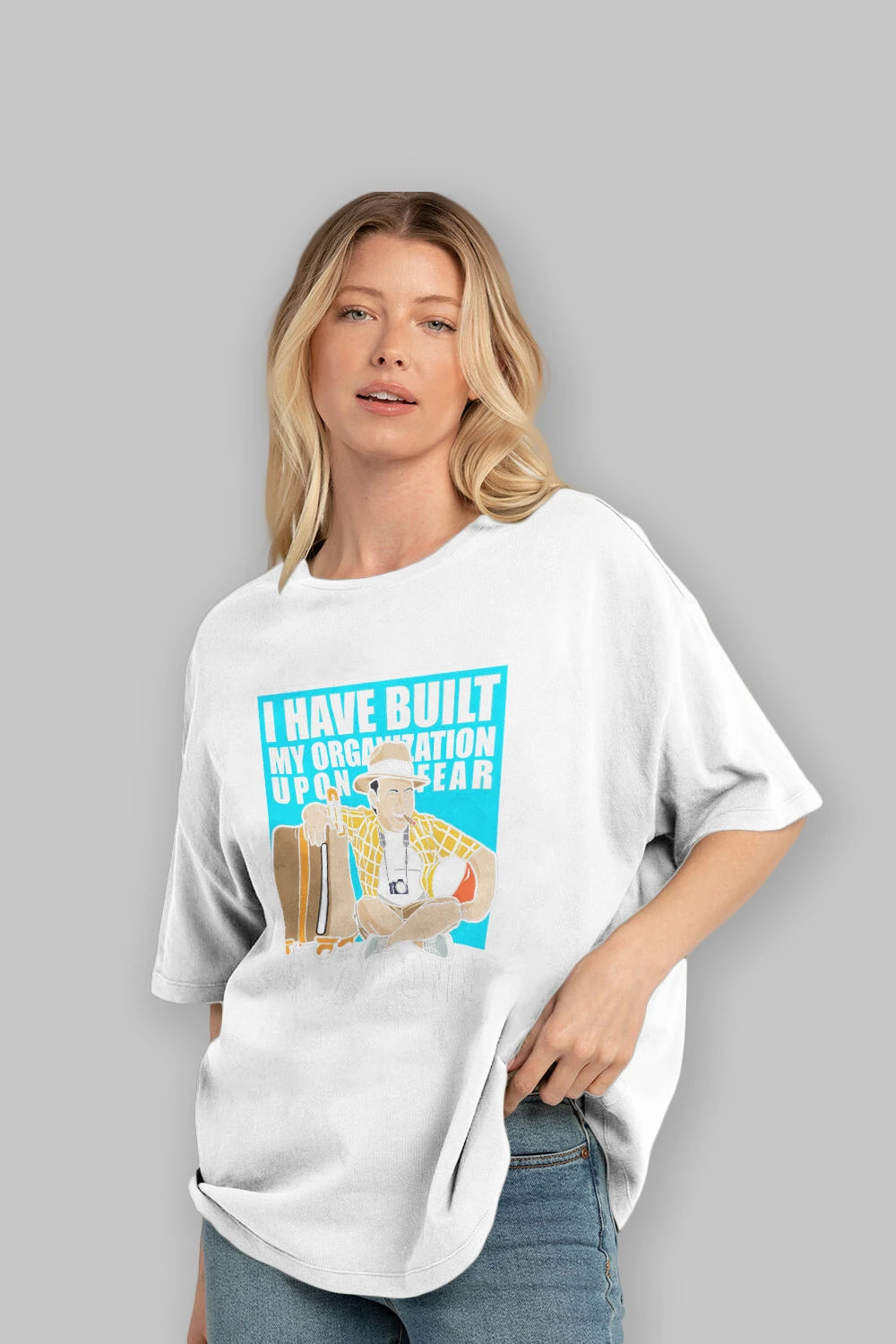 Al Capone Holiday Ön Baskılı Oversize t-shirt Erkek Kadın Unisex %100 Pamuk tişort