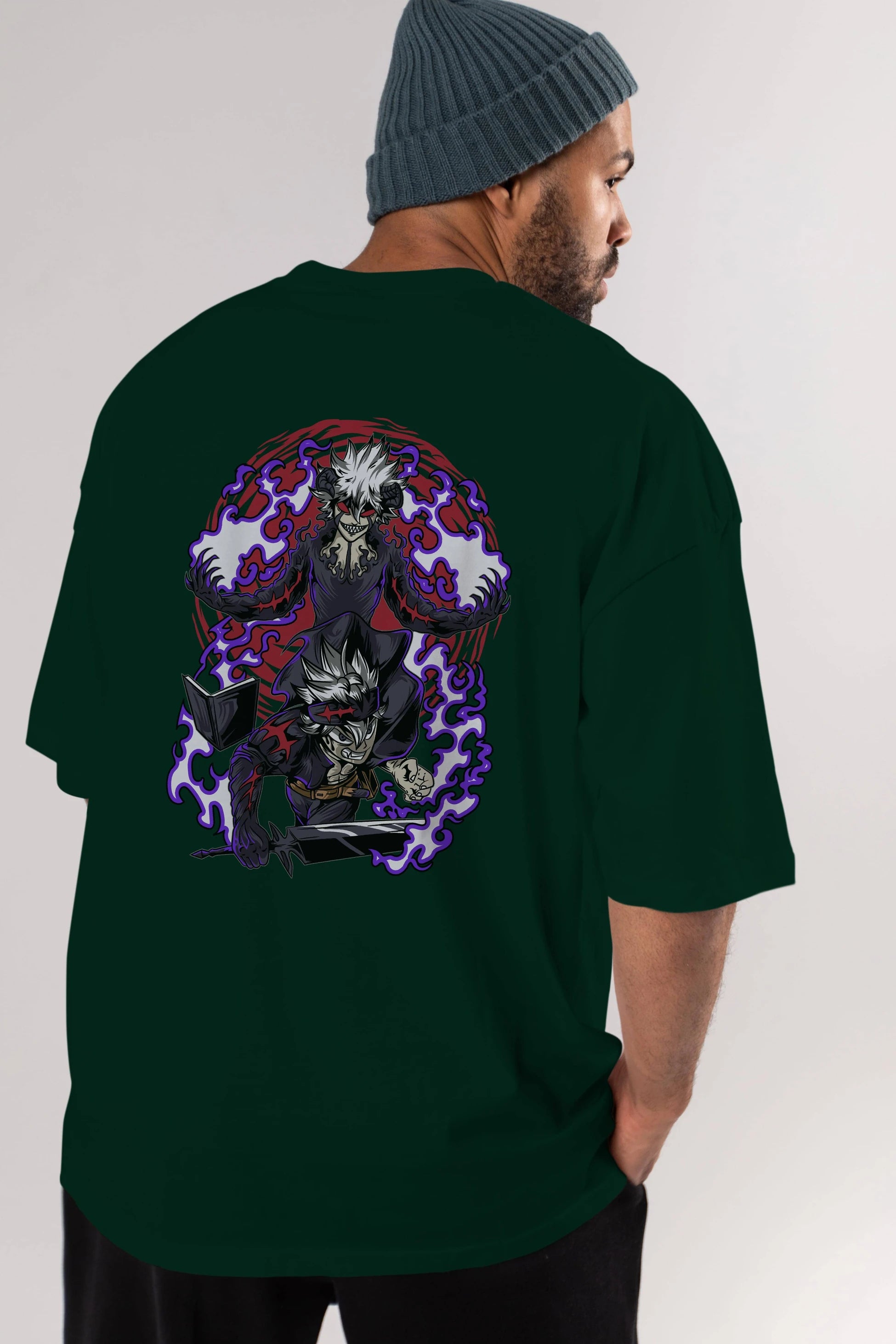 BLACK CLOVER DEVIL UNION Anime Arka Baskılı Oversize t-shirt Erkek Kadın Unisex