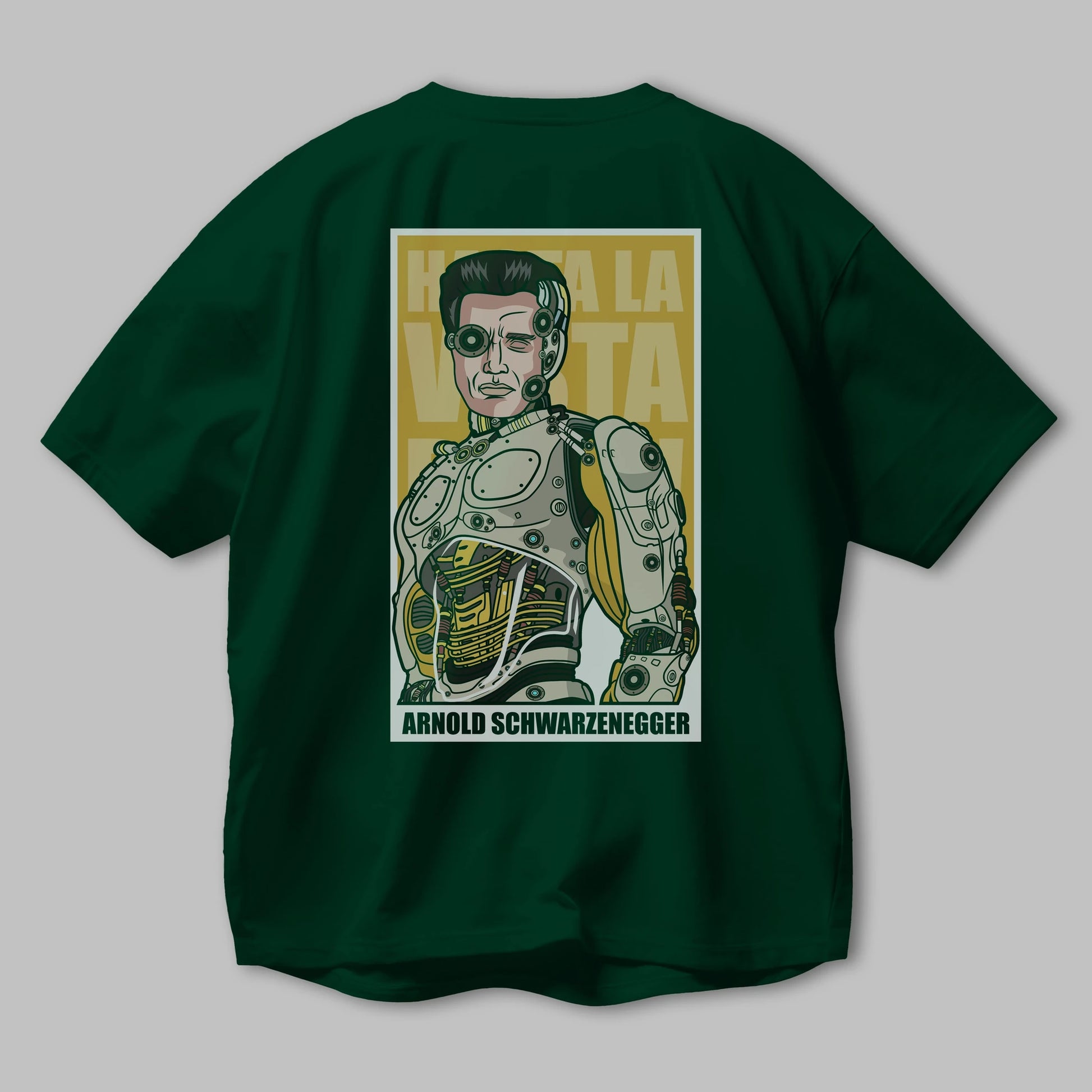 Arnold Robot Human Arka Baskılı Oversize t-shirt Erkek Kadın Unisex %100 Pamuk tişort