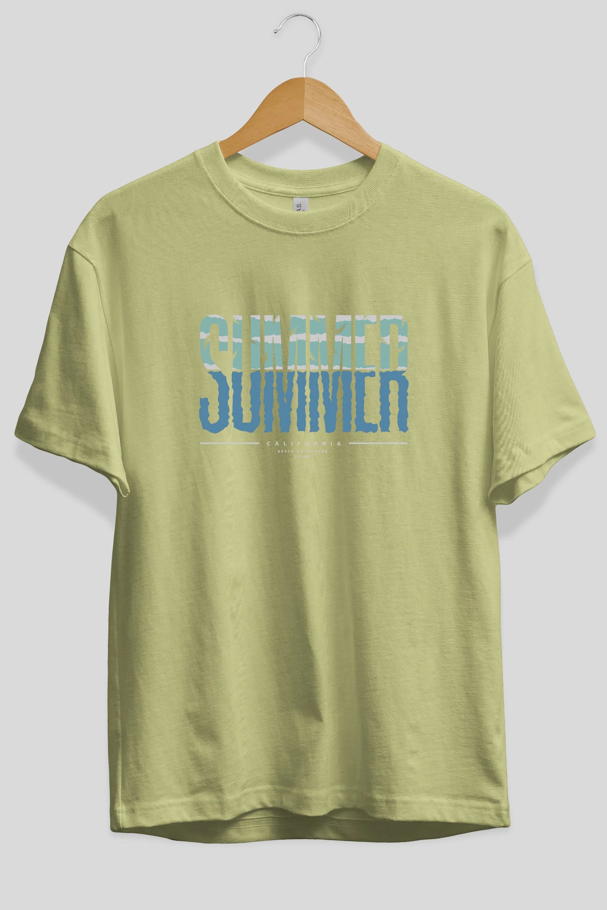 Summer California Ön Baskılı Oversize t-shirt Erkek Kadın Unisex