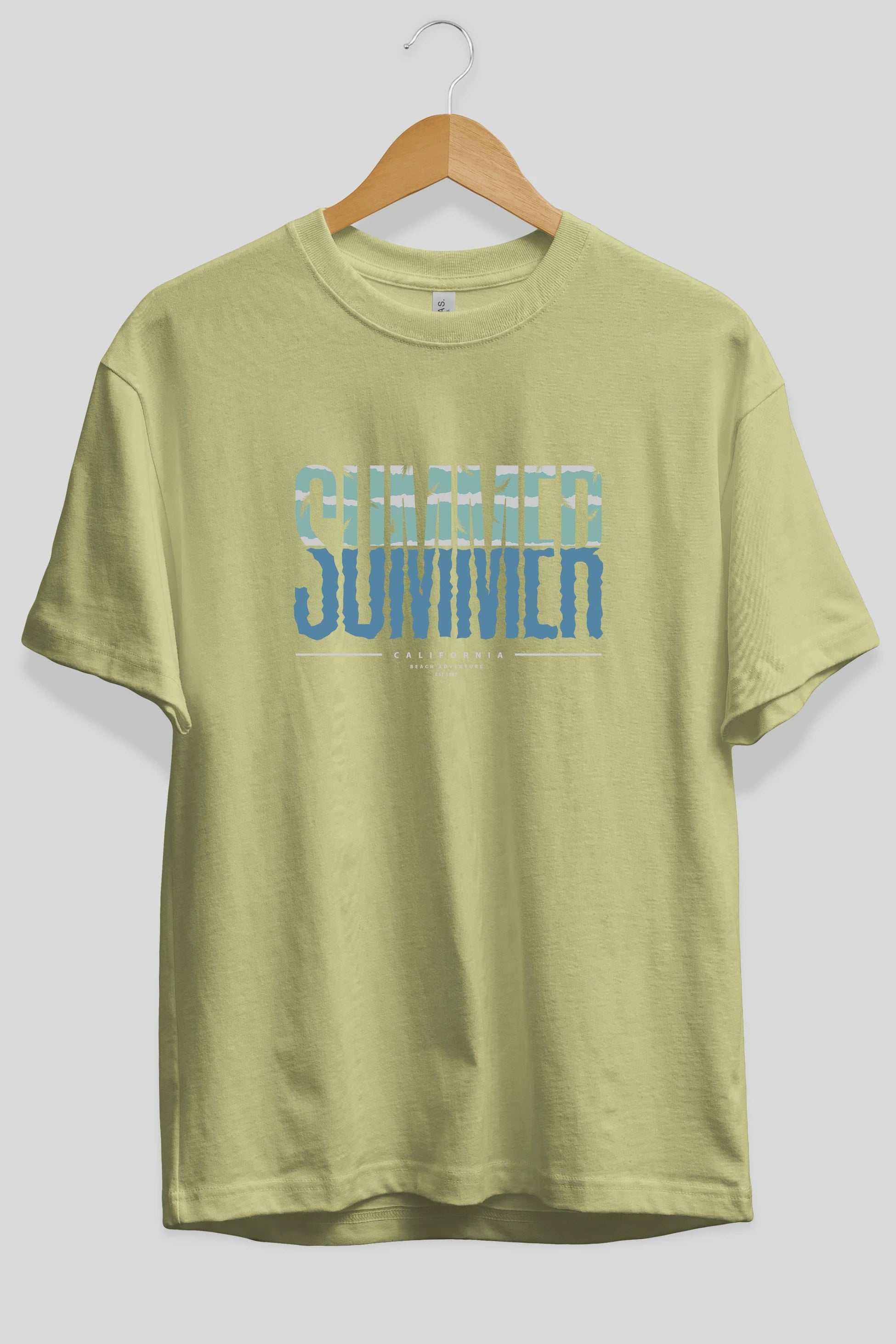 Summer California Ön Baskılı Oversize t-shirt Erkek Kadın Unisex