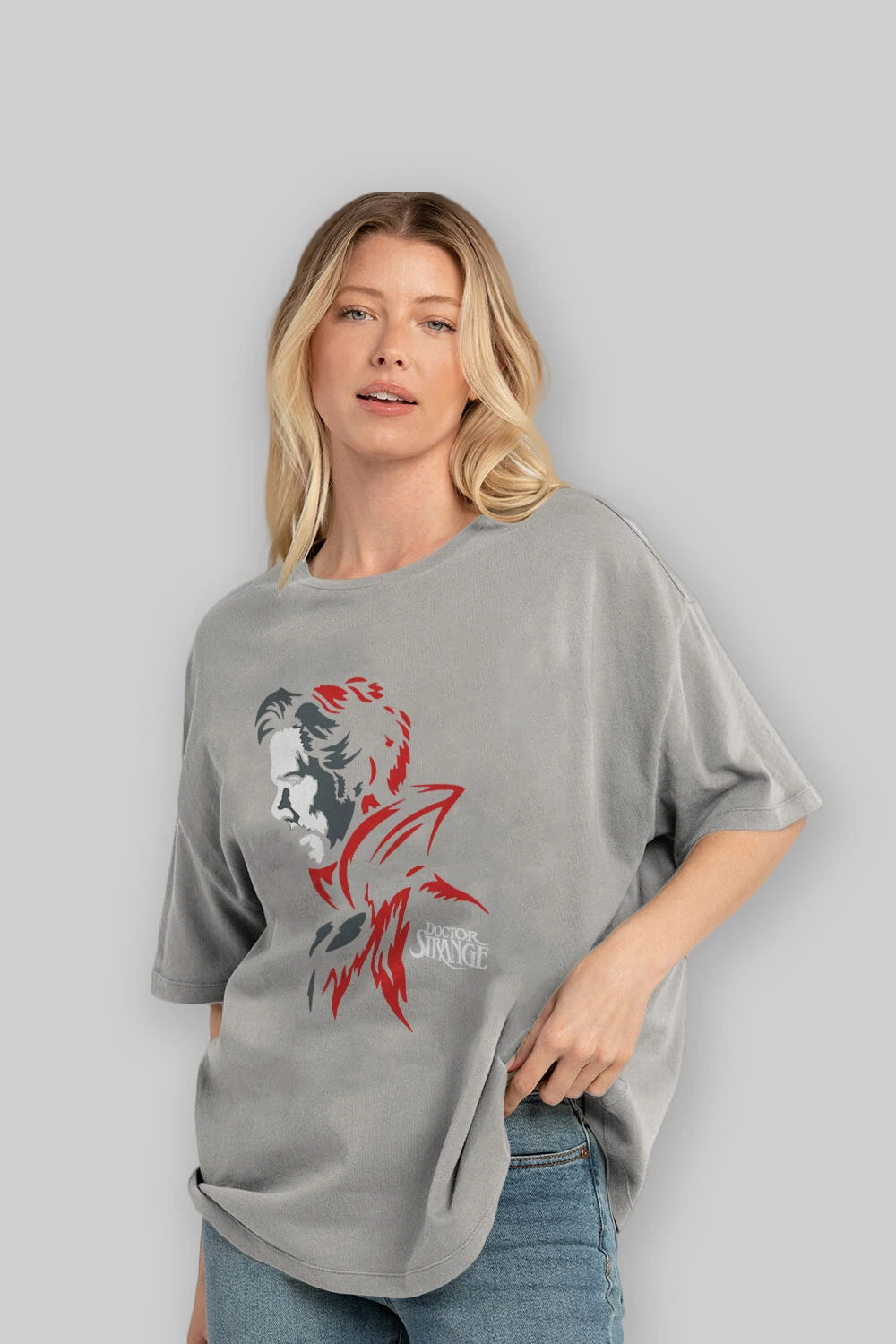 Doctor Strange (2) Ön Baskılı Oversize t-shirt Erkek Kadın Unisex %100 Pamuk Bisiklet Yaka tişort