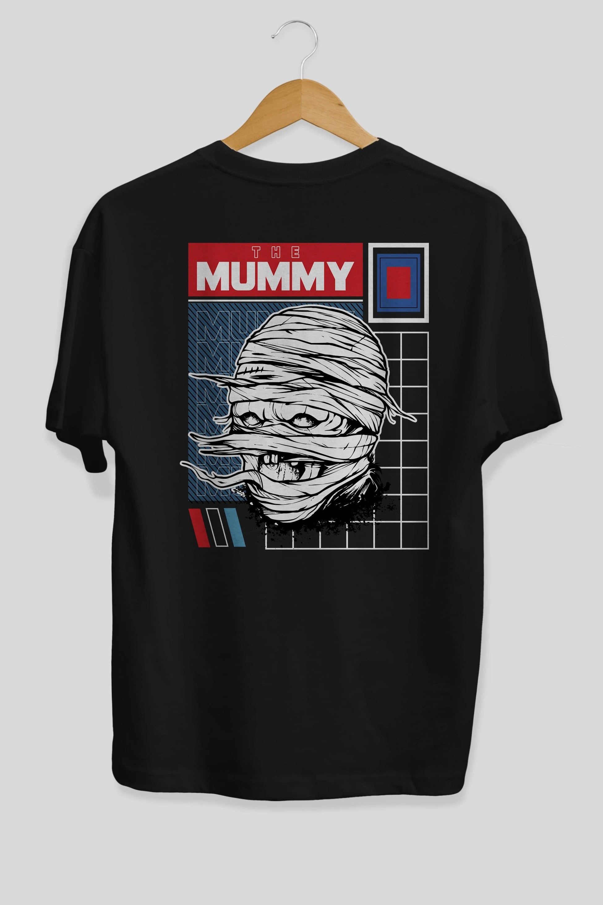 The Mummy Arka Baskılı Oversize t-shirt Erkek Kadın Unisex