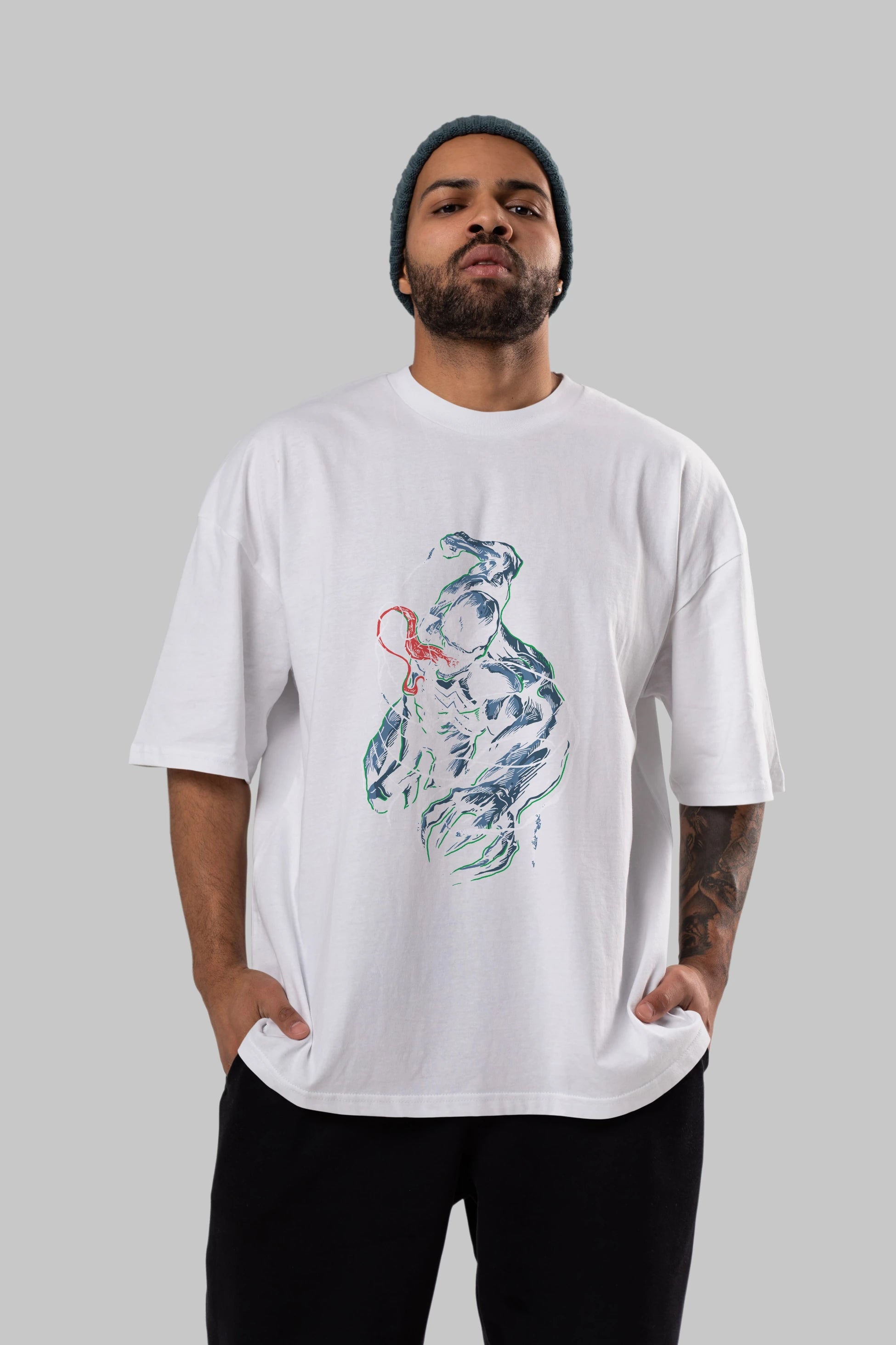 Venom (5) Ön Baskılı Oversize t-shirt Erkek Kadın Unisex %100 Pamuk Bisiklet Yaka tişort