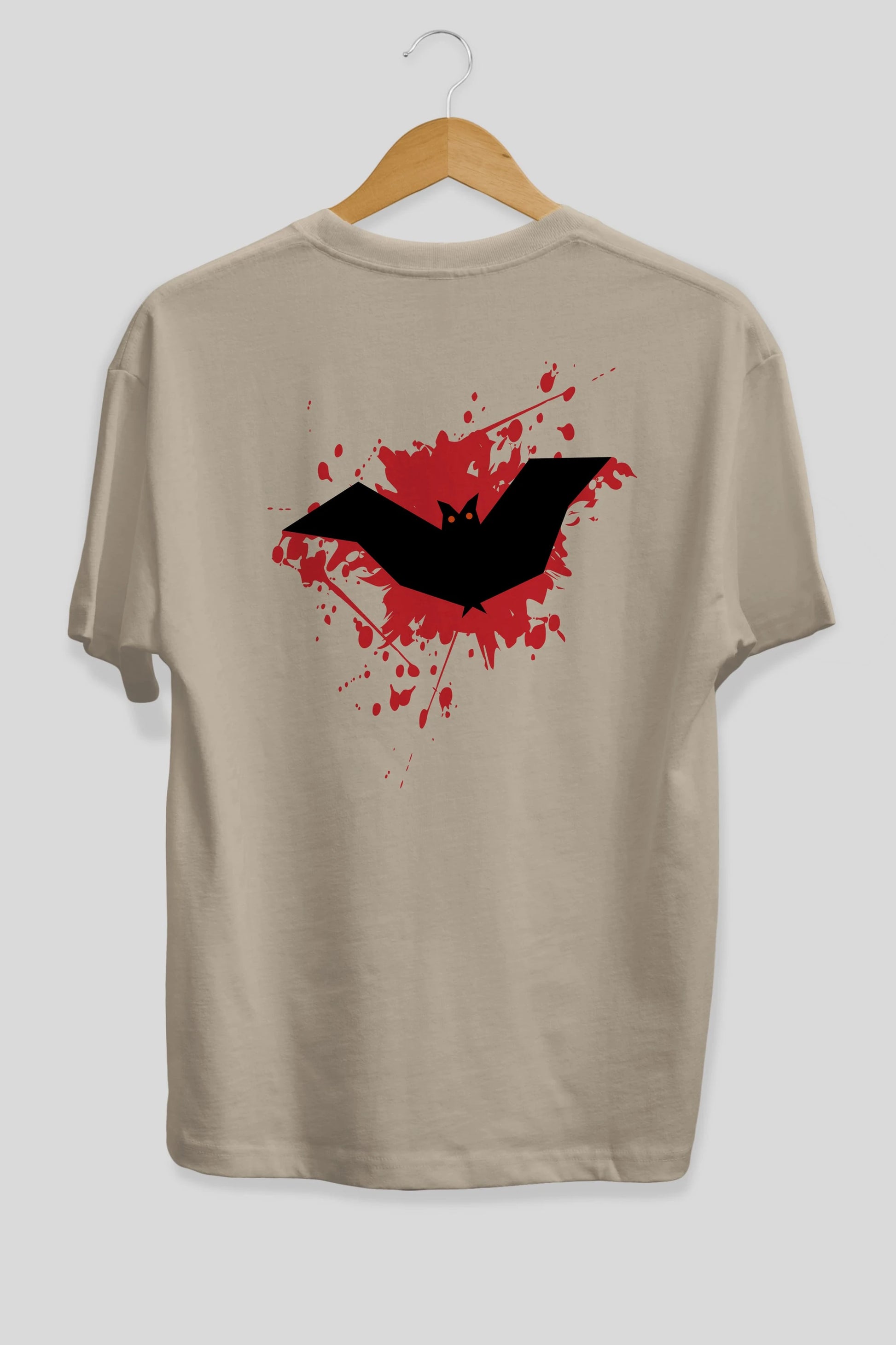 Halloween Arka Baskılı Oversize t-shirt Erkek Kadın Unisex