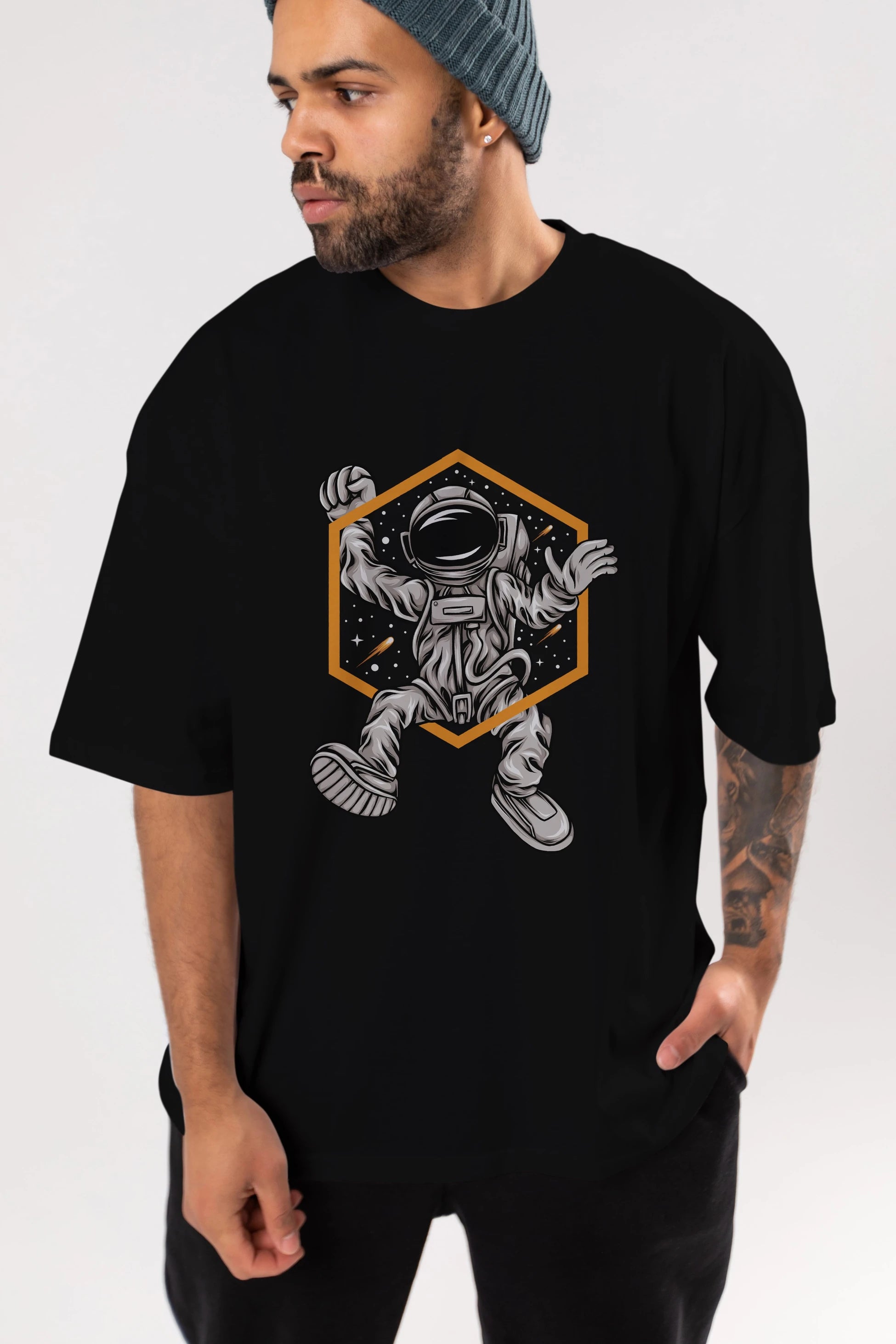 Astrofun Ön Baskılı Oversize t-shirt Erkek Kadın Unisex