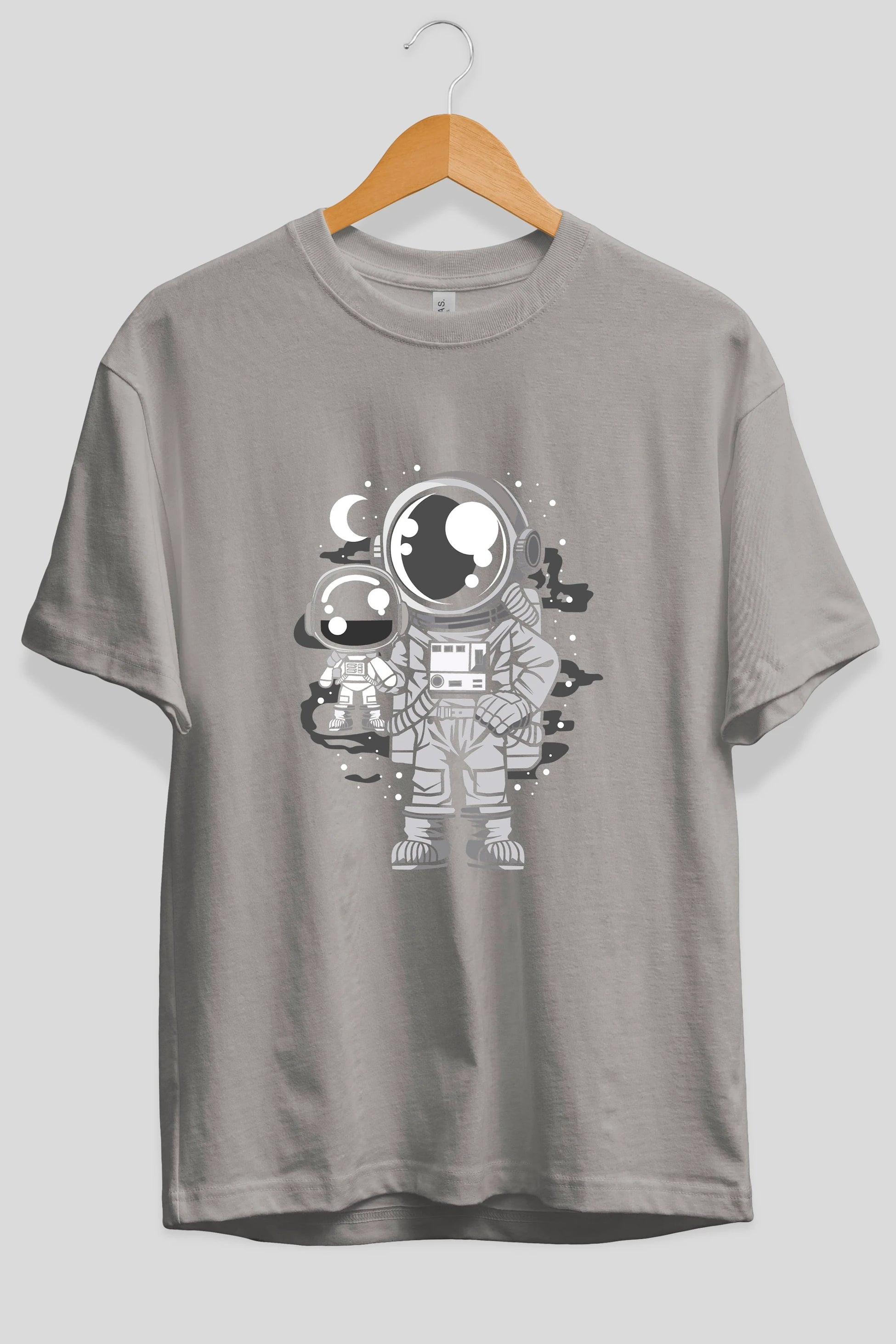 Astronaut And His Doll Ön Baskılı Oversize t-shirt Erkek Kadın Unisex