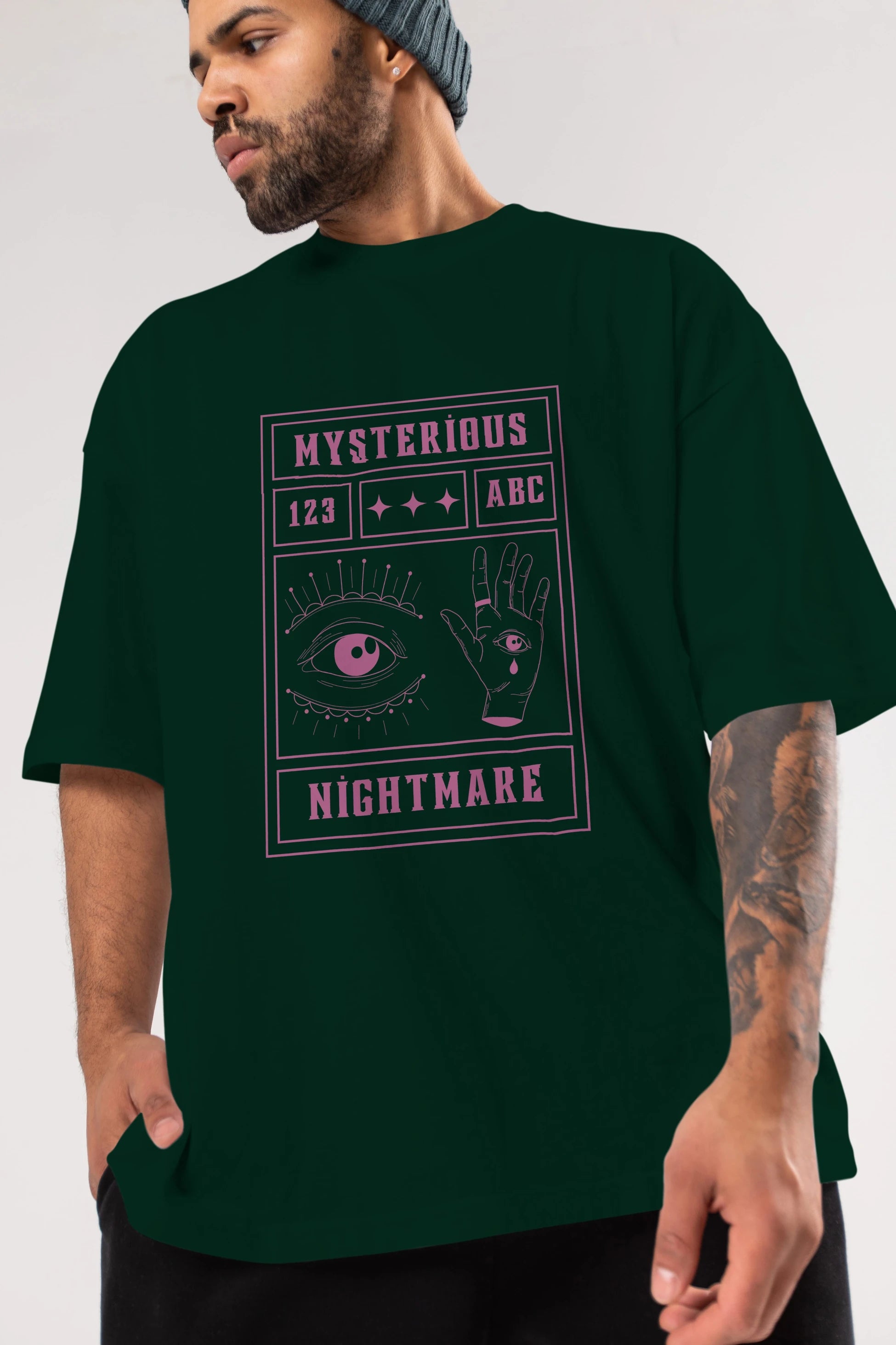 Mysterious Nightmare Ön Baskılı Oversize t-shirt Erkek Kadın Unisex