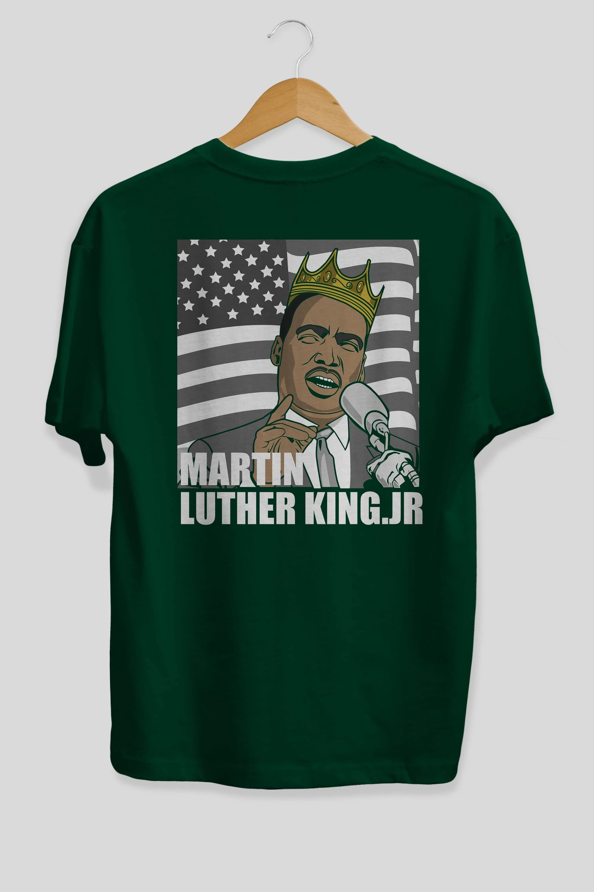 Luther King Arka Baskılı Oversize t-shirt Erkek Kadın Unisex %100 Pamuk tişort