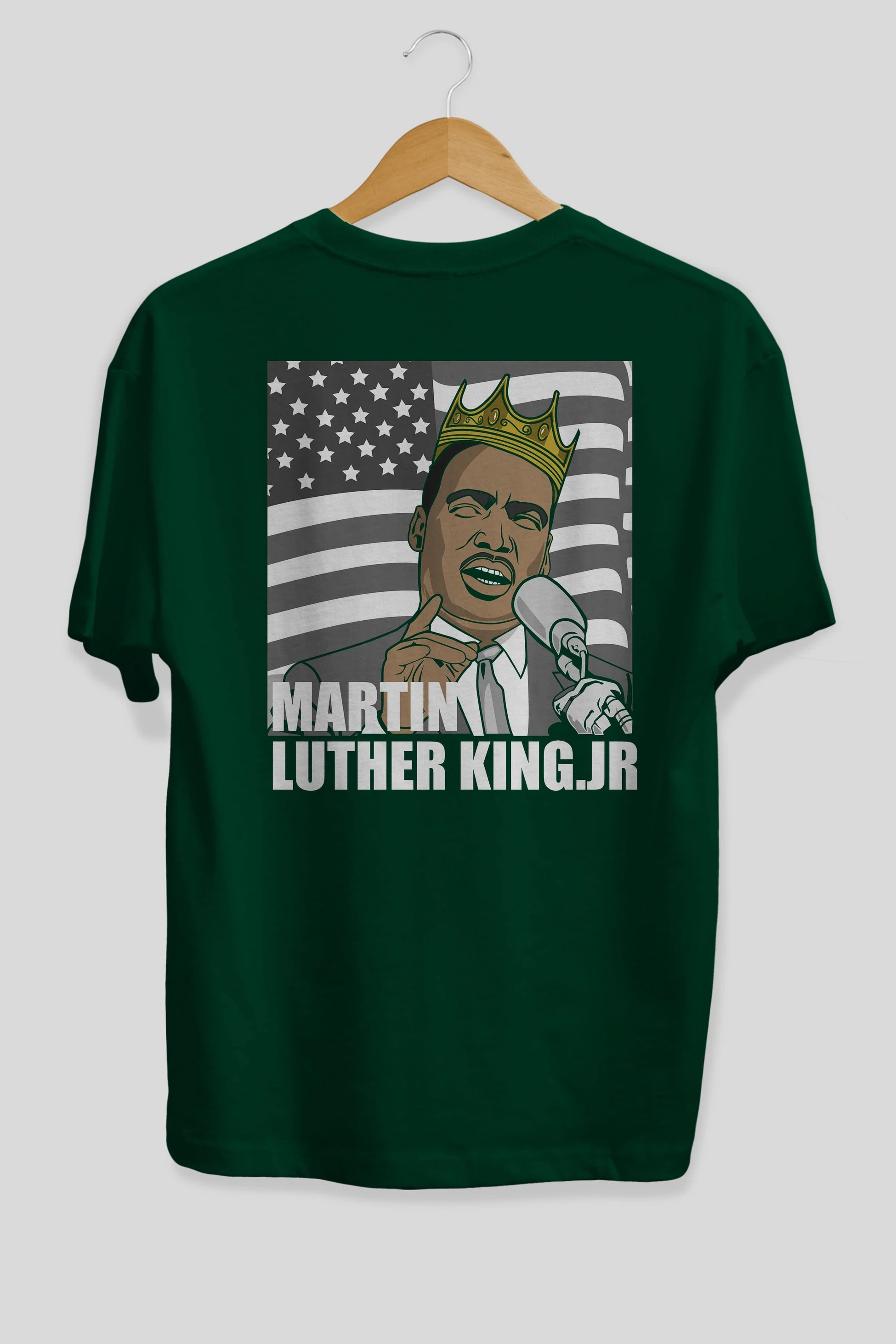 Luther King Arka Baskılı Oversize t-shirt Erkek Kadın Unisex %100 Pamuk tişort