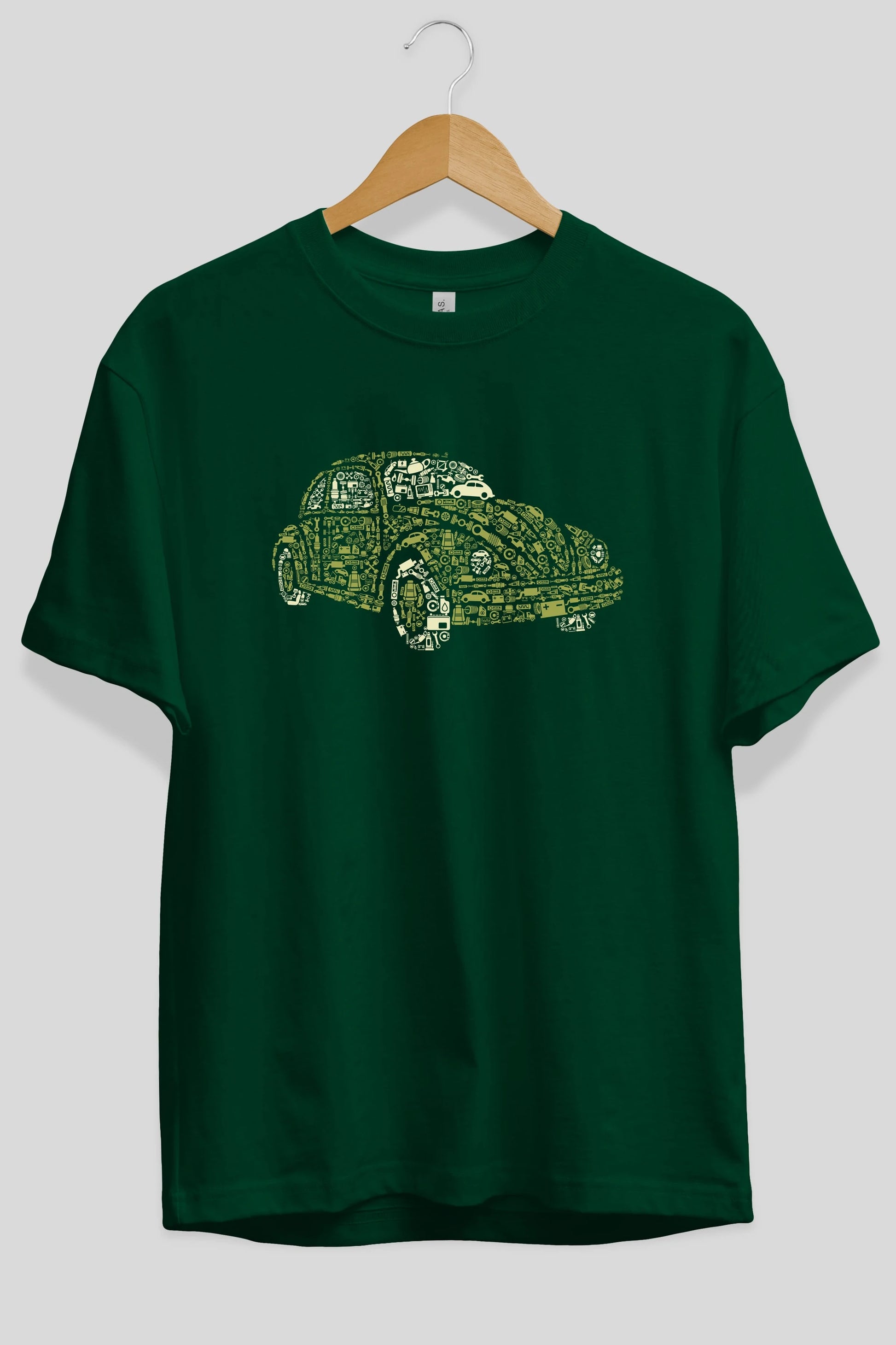 Beetle Ön Baskılı Oversize t-shirt %100 pamuk Erkek Kadın Unisex