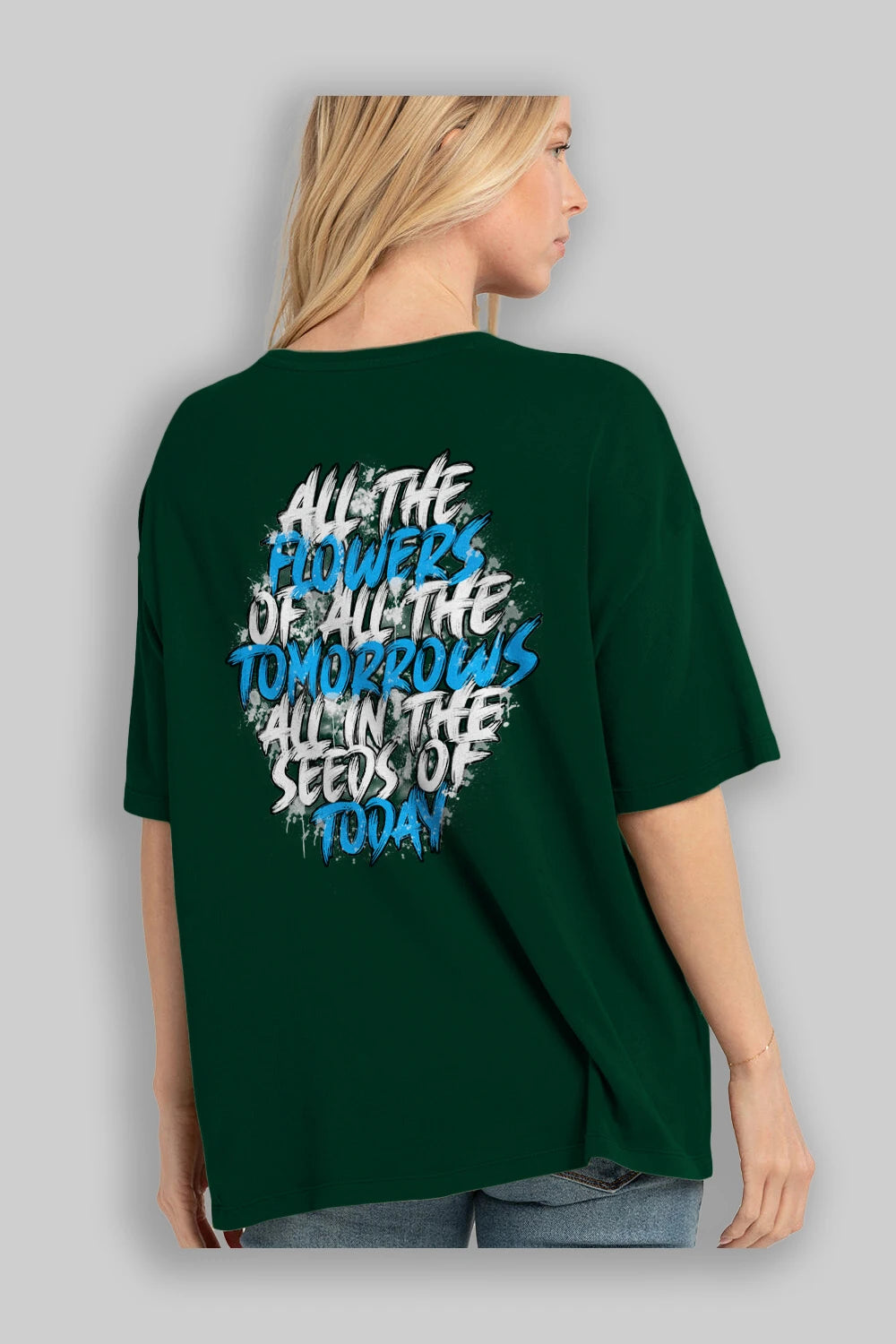 All The Flowers Of All The Tomorrows Arka Baskılı Oversize t-shirt Erkek Kadın Unisex