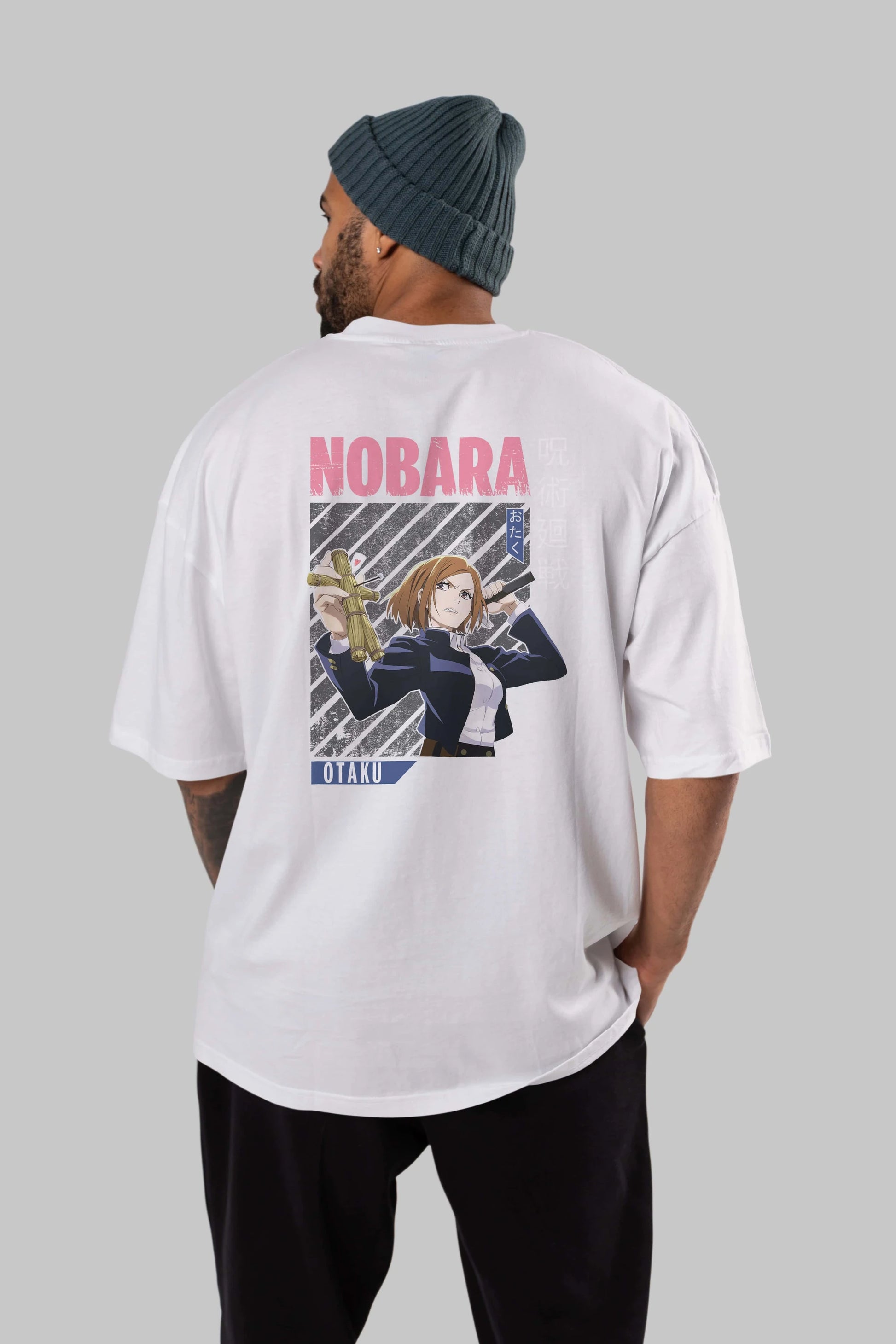 Nobara Kugisaki 6 Anime Arka Baskılı Oversize t-shirt Erkek Kadın Unisex