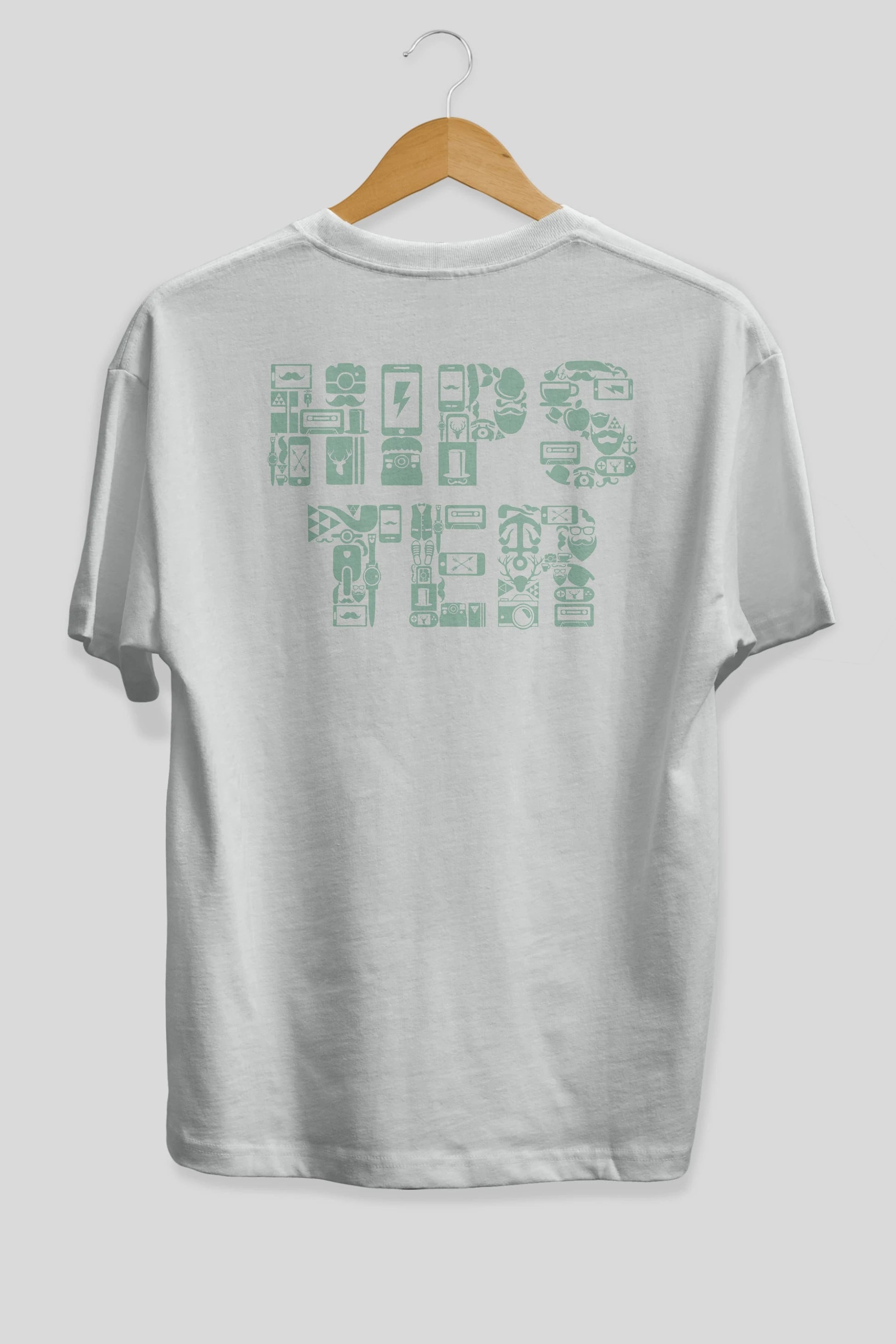 HIPSTER Arka Baskılı Oversize t-shirt %100 pamuk Erkek Kadın Unisex