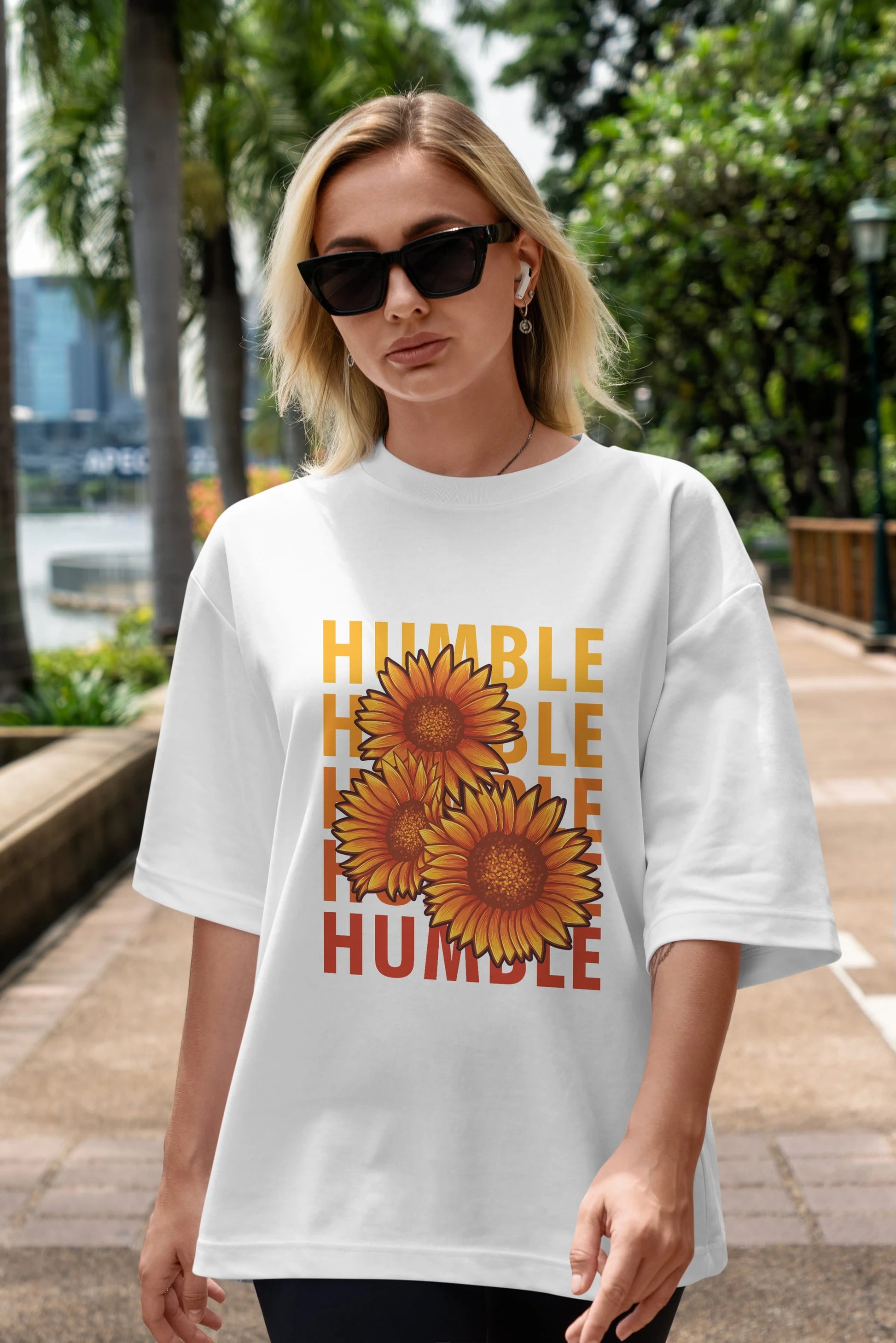 Humble 2 Ön Baskılı Oversize t-shirt Erkek Kadın Unisex
