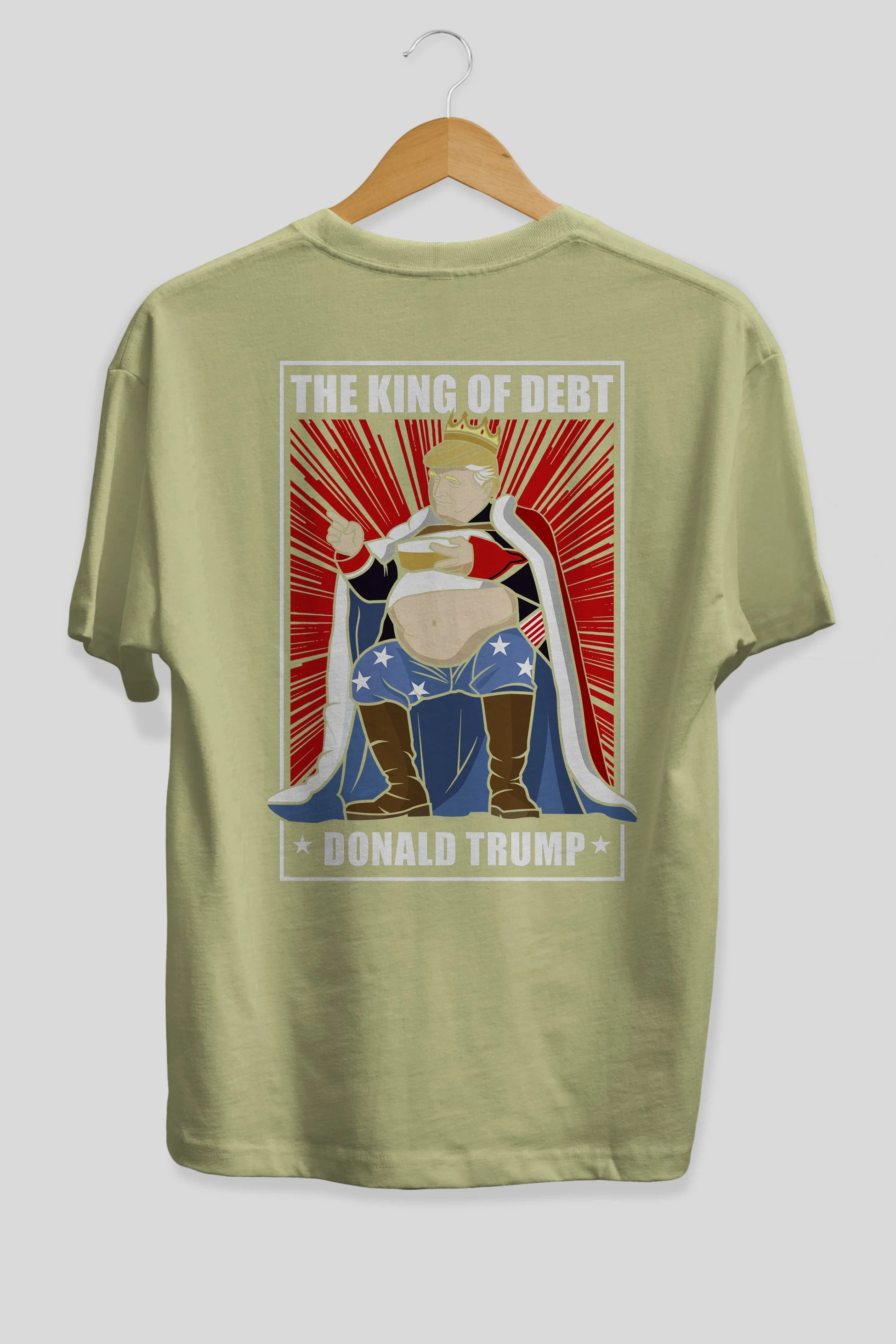Trump King Arka Baskılı Oversize t-shirt Erkek Kadın Unisex %100 Pamuk tişort
