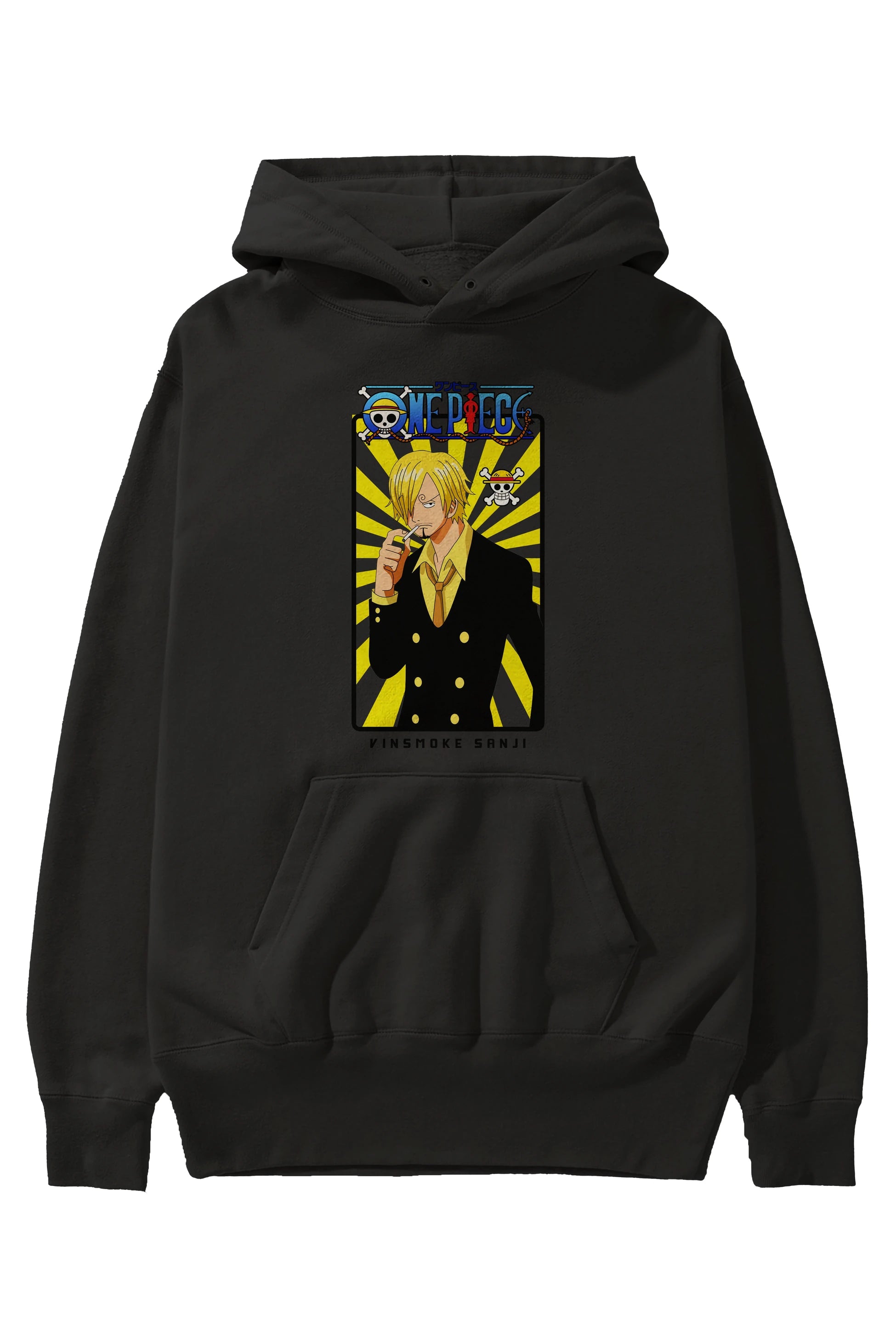 Sanji 4 Anime Ön Baskılı Hoodie Oversize Kapüşonlu Sweatshirt Erkek Kadın Unisex