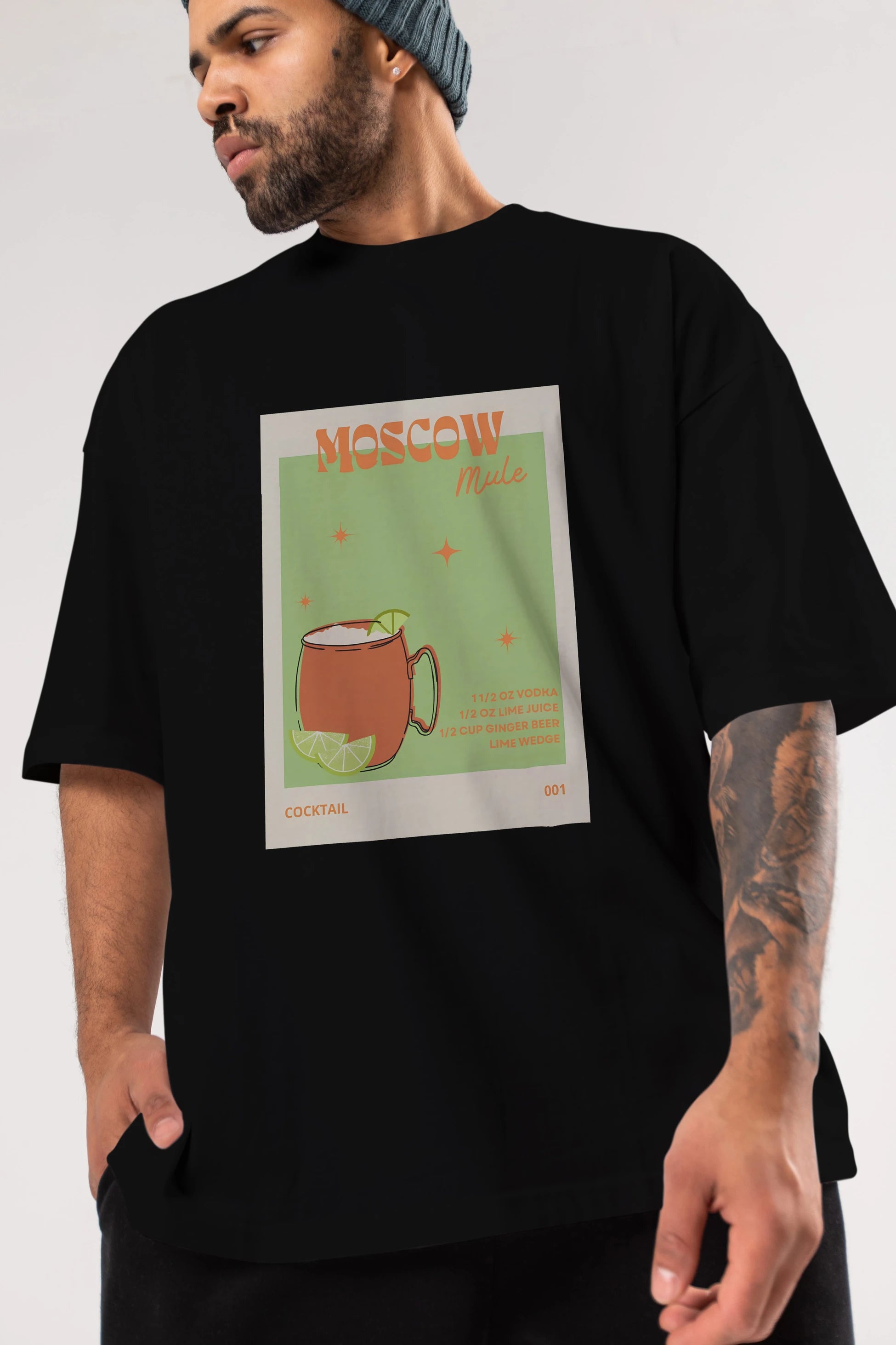 Moscow Mule 2 Ön Baskılı Oversize t-shirt Erkek Kadın Unisex %100 Pamuk Bisiklet Yaka tişort