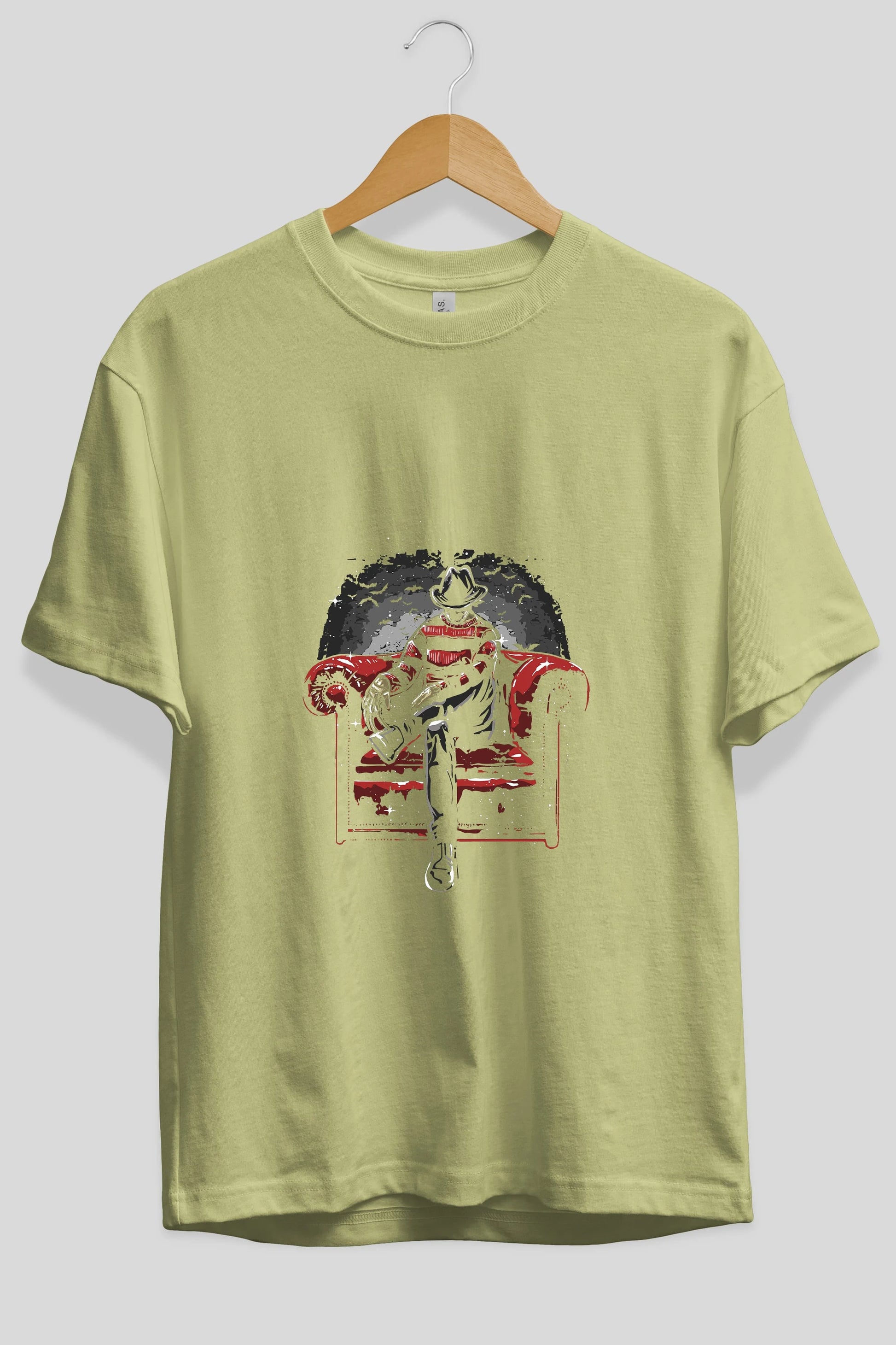 Nightmare Side Ön Baskılı Oversize t-shirt Erkek Kadın Unisex %100 Pamuk tişort