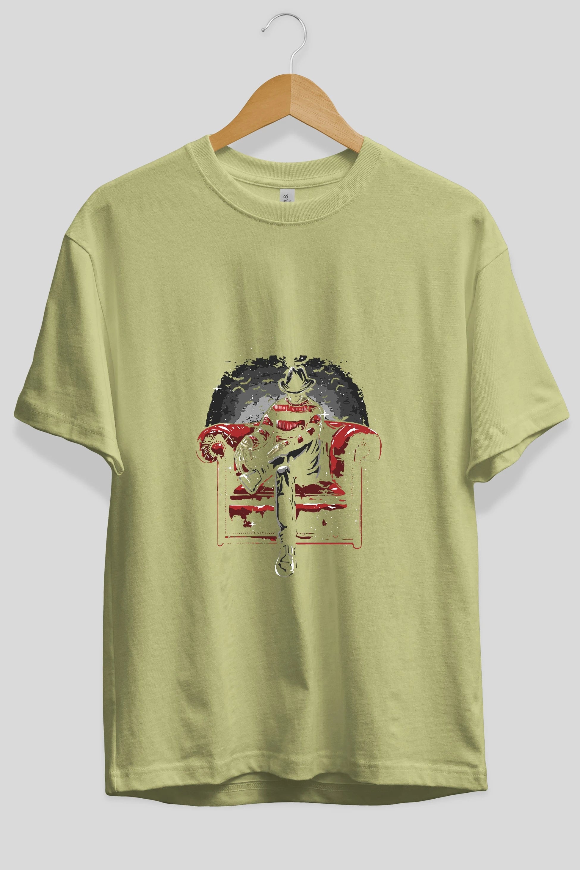 Nightmare Side Ön Baskılı Oversize t-shirt Erkek Kadın Unisex %100 Pamuk tişort