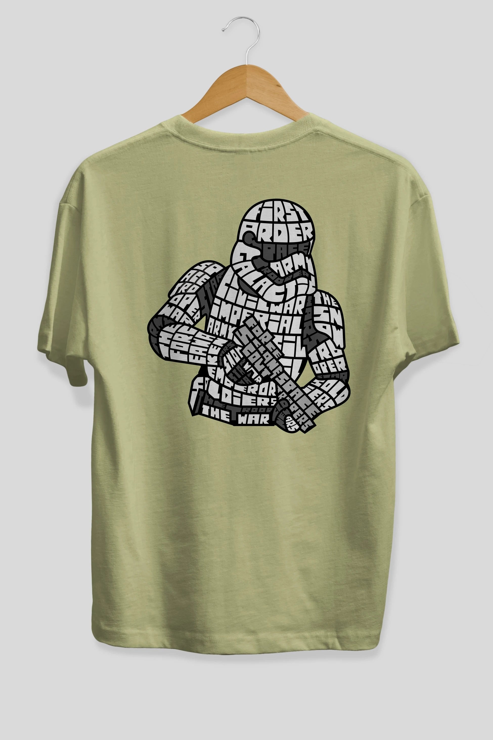 First Order Arka Baskılı Oversize t-shirt %100 pamuk Erkek Kadın Unisex