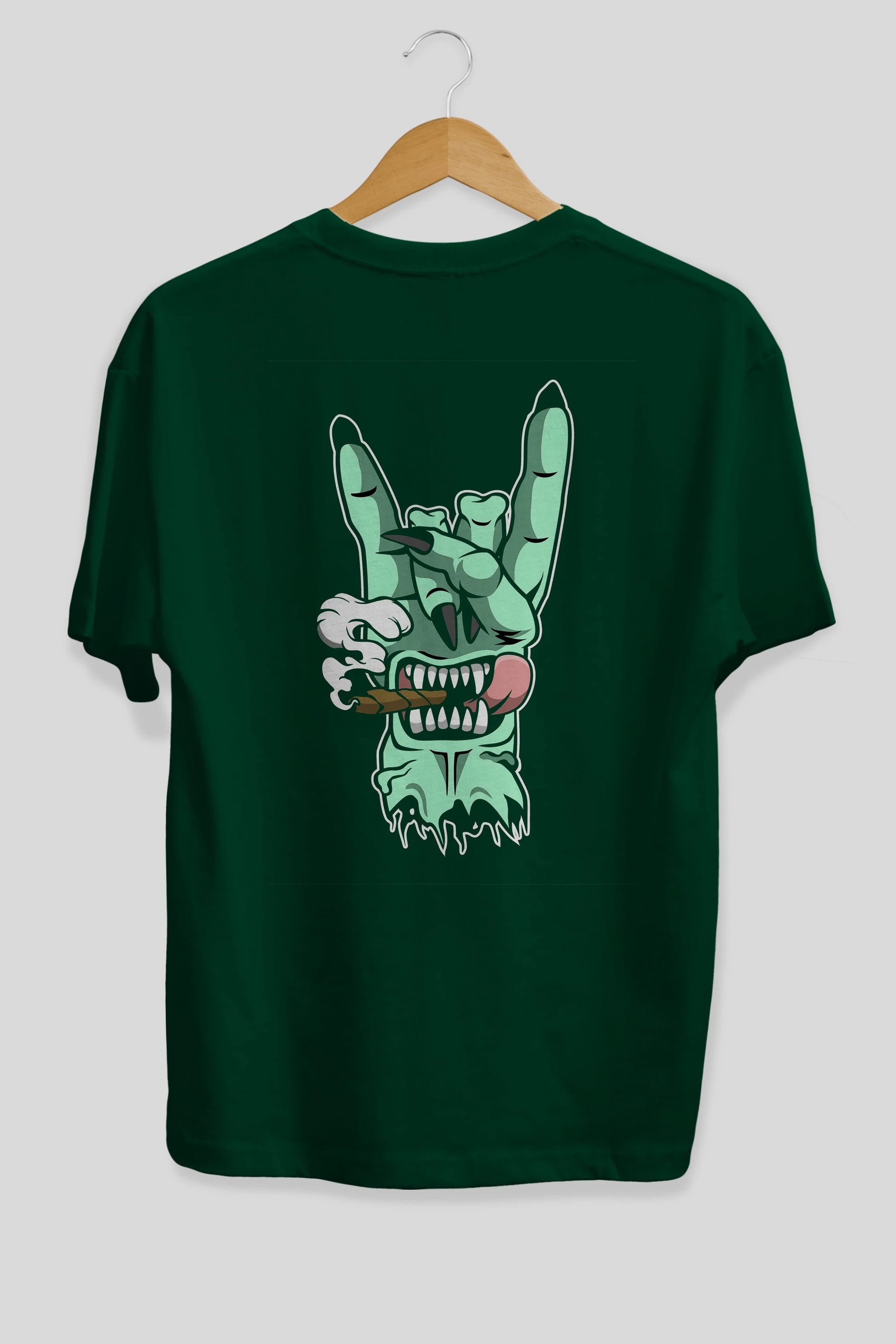 Metal Sign Arka Baskılı Oversize t-shirt Erkek Kadın Unisex %100 Pamuk tişort
