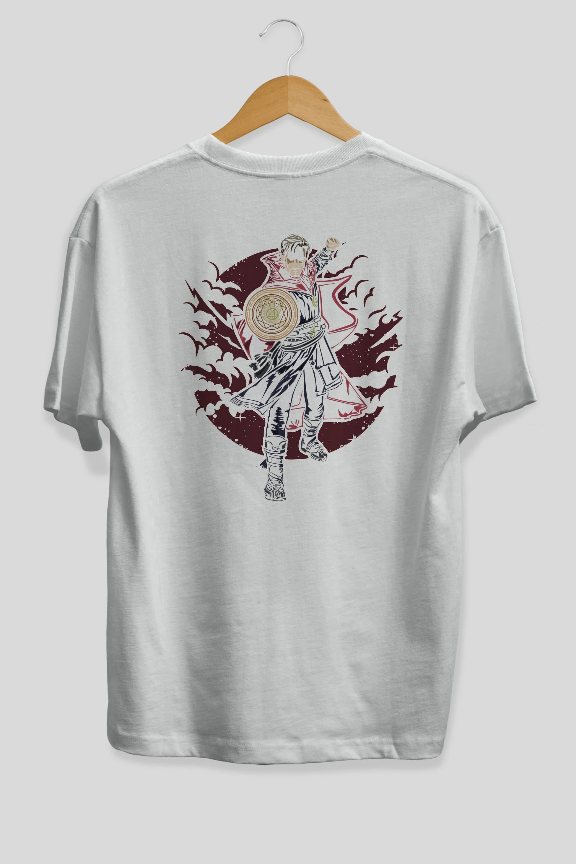 DOCTER STRANGE Arka Baskılı Oversize t-shirt Erkek Kadın Unisex %100 Pamuk