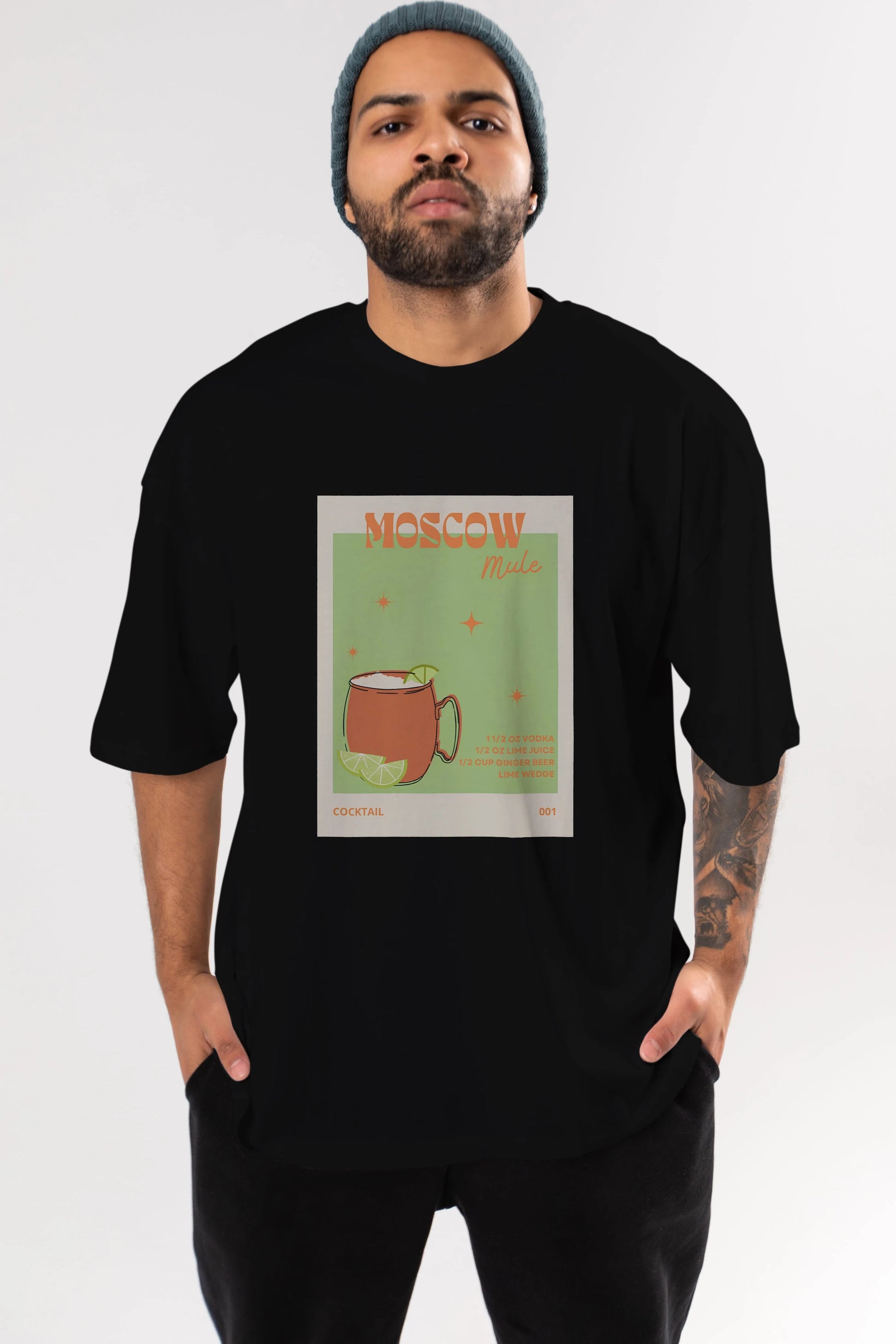 Moscow Mule 2 Ön Baskılı Oversize t-shirt Erkek Kadın Unisex %100 Pamuk Bisiklet Yaka tişort